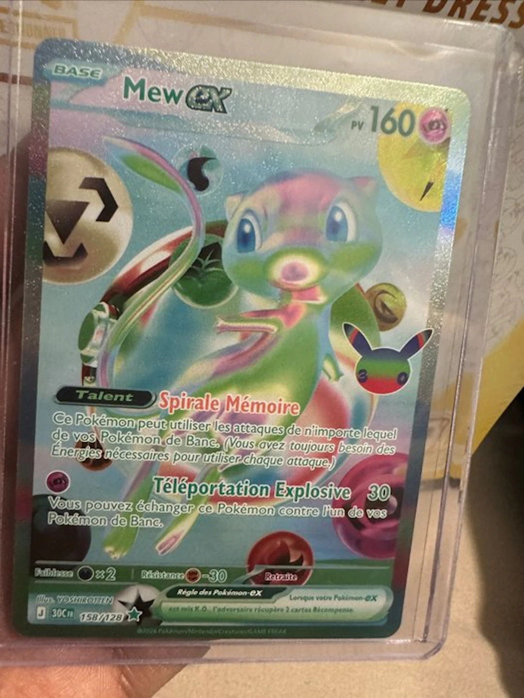 Pokémon - 1 Card - Mew 158/128 Full art, Foil, Secret rare
