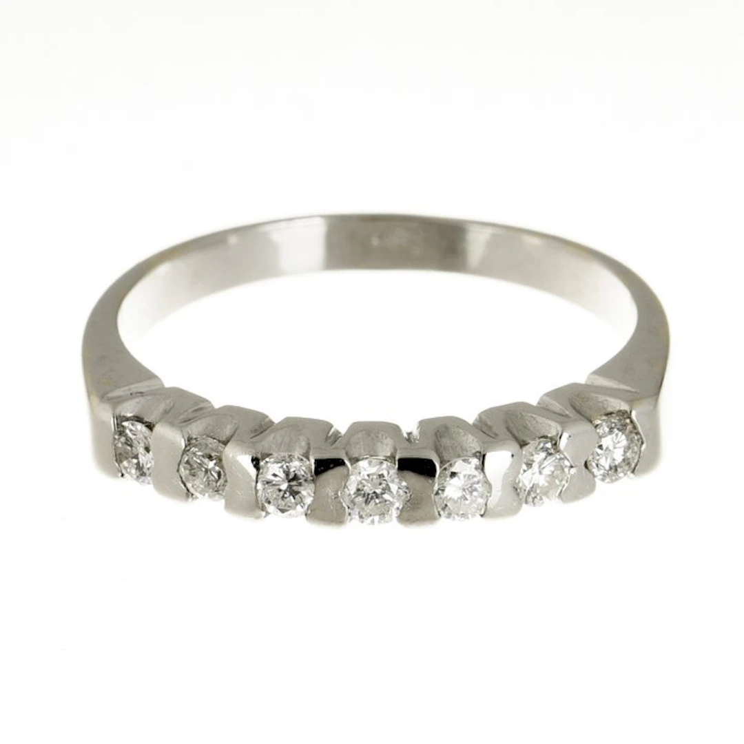 Ring - 18 kt. White gold Diamond (Natural)