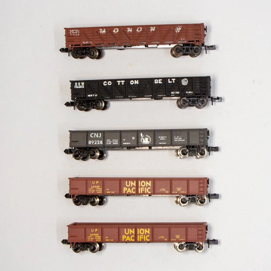 Atlas N - 2233/2234/2402/2403 - Model train freight carriage (5) - Gondola cars