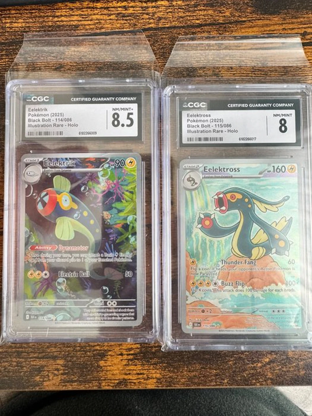 Pokémon - 2 Graded card - Eelektrik 114/086; 115/086 Foil...