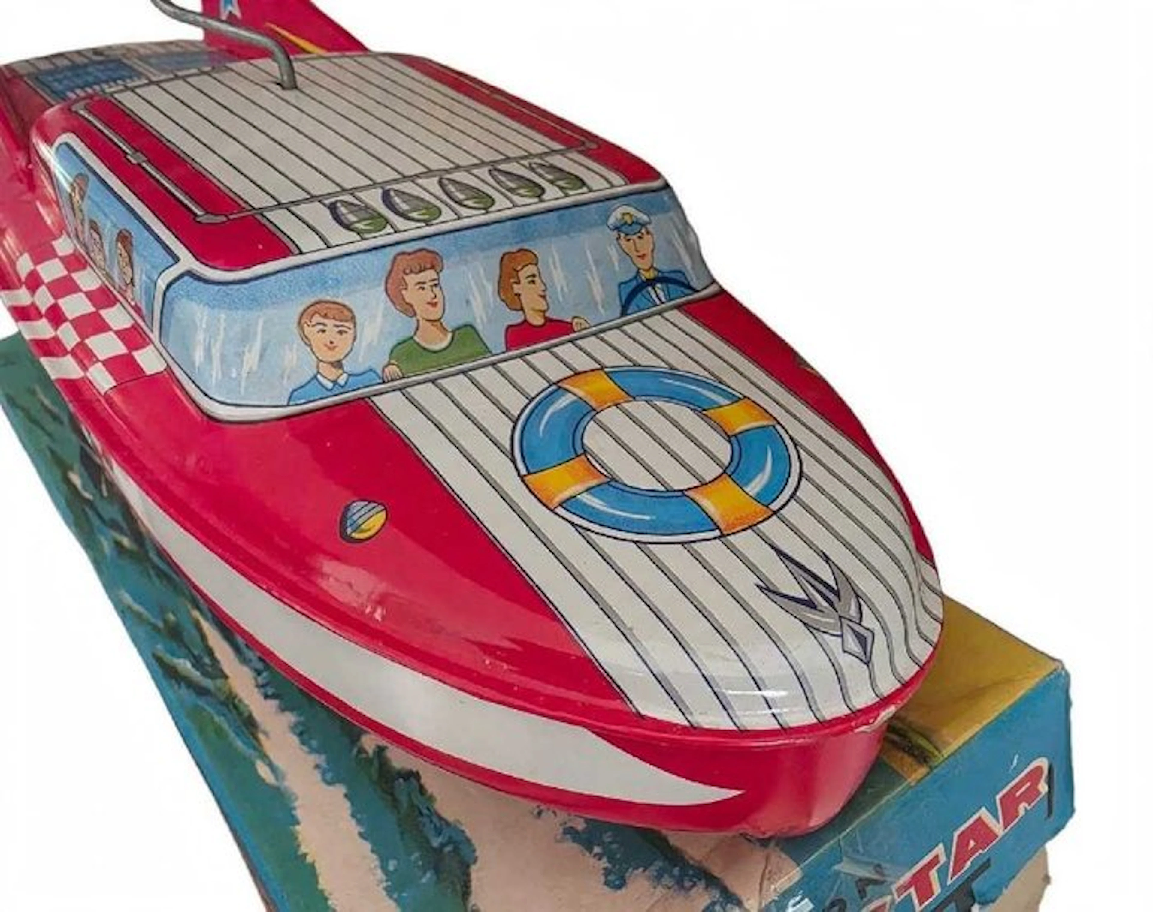 Zeer Zeldzaam - ITO Japan 1950s Blue Star Boat N-250...