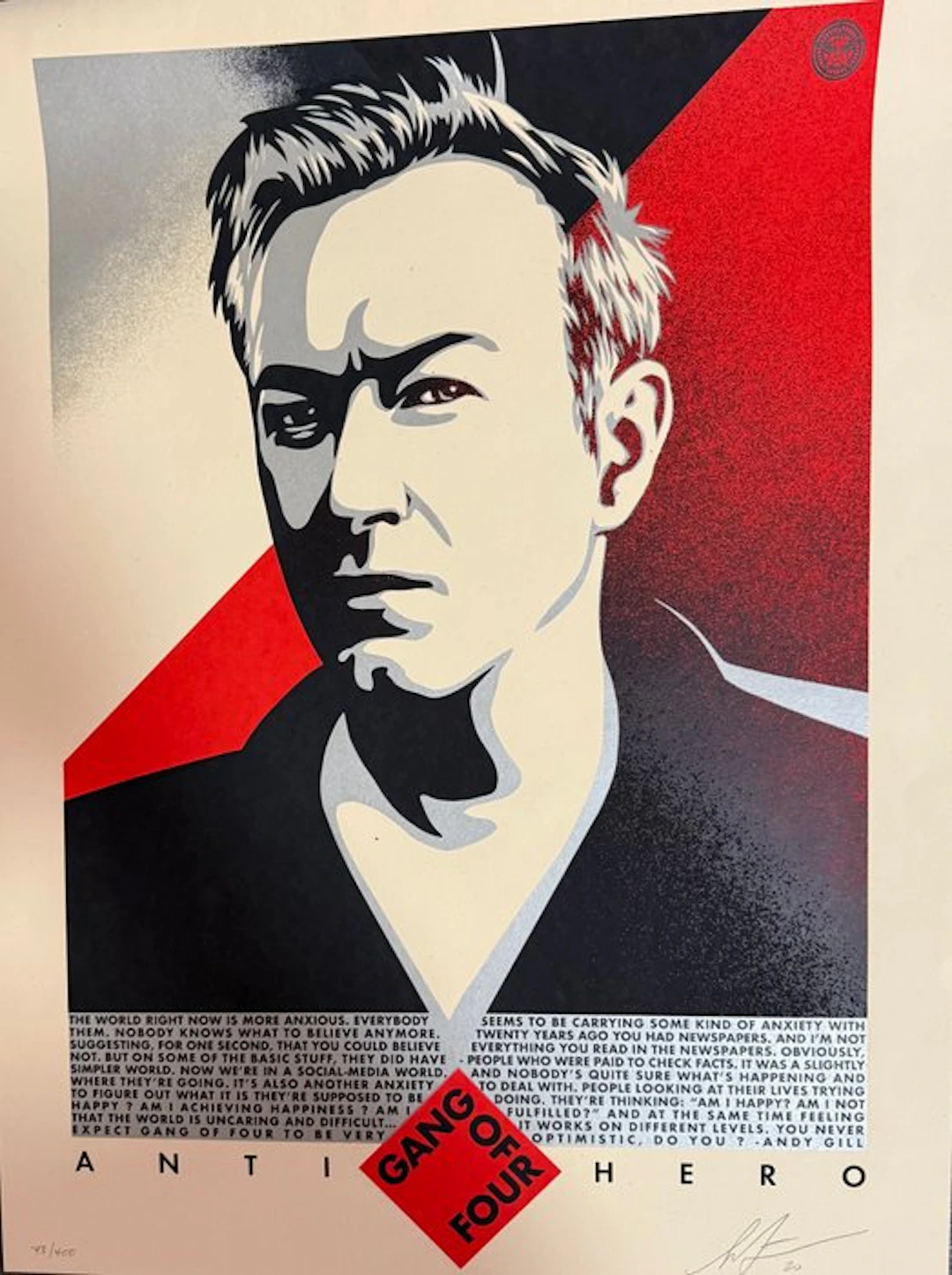 Shepard Fairey (OBEY) (1970) - Andy Gill Anti-Hero