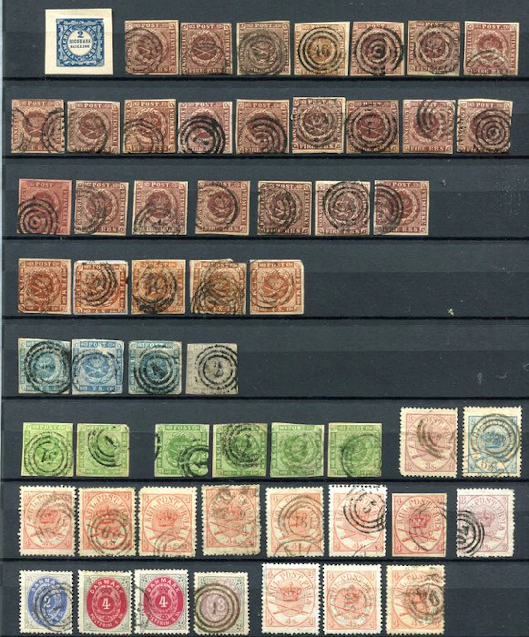 Denmark 1850/1900 - Selection classics with many different types