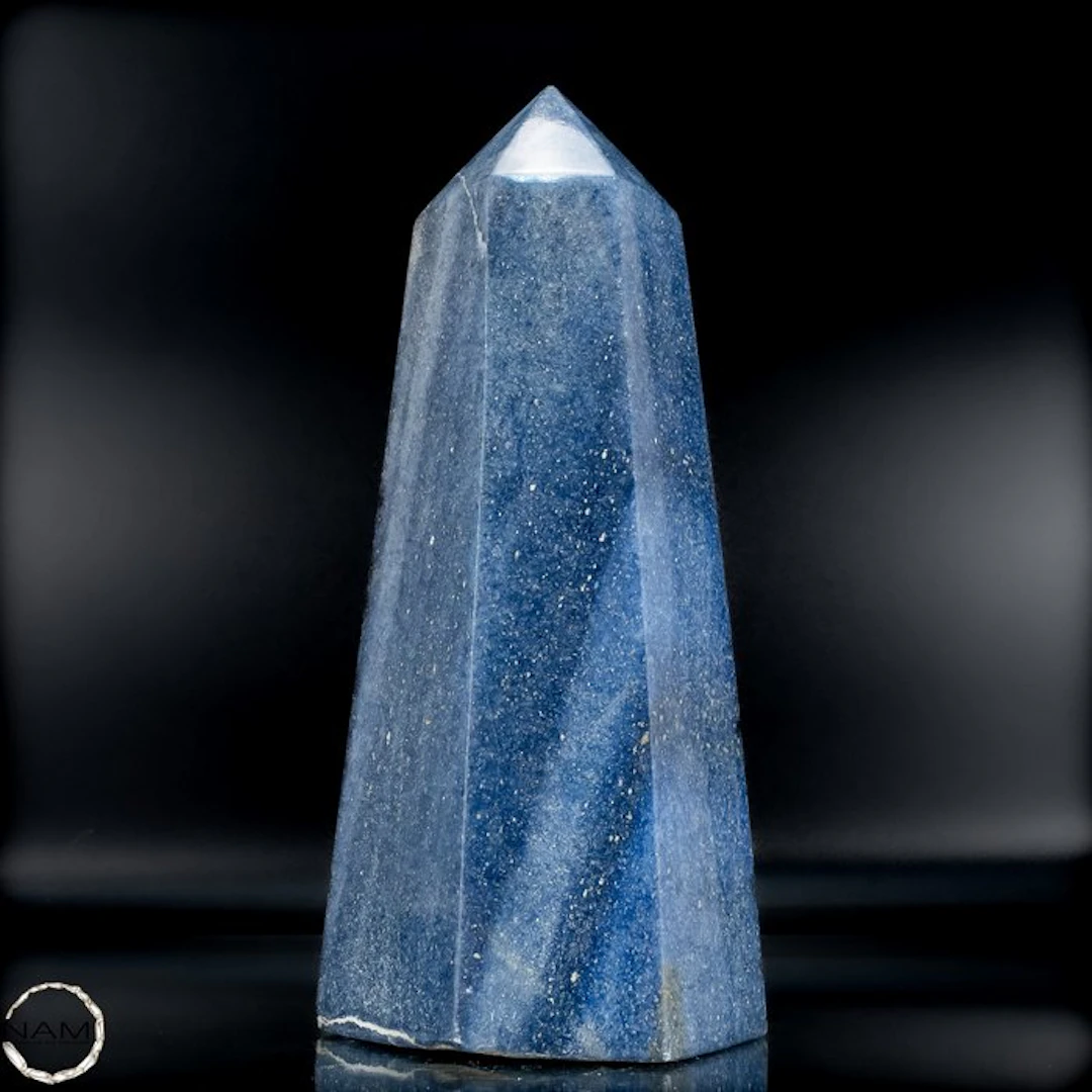 Natural lazulite obelisk from Madagascar – Elegant...