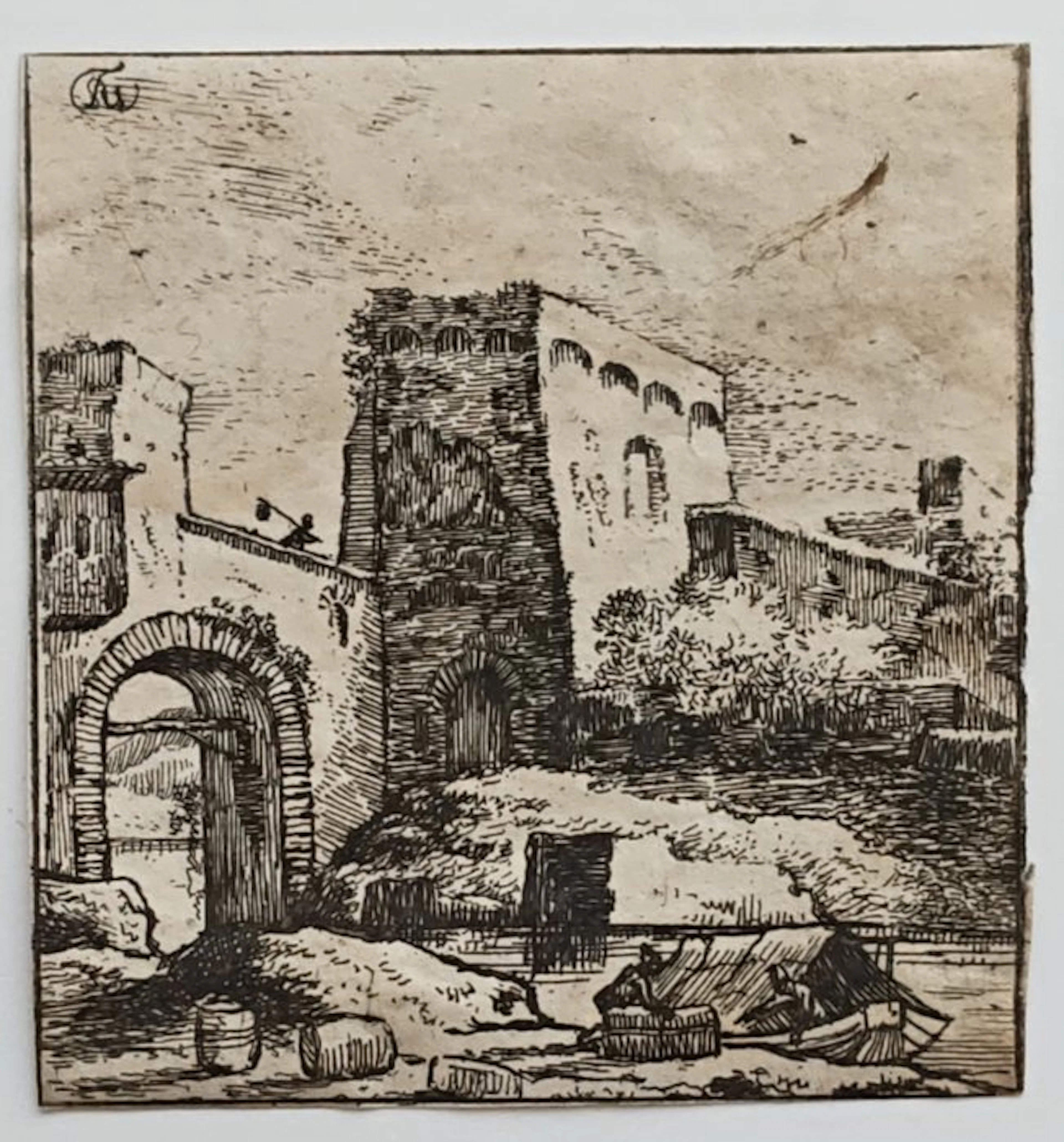 Thomas Wijck (1616–1677) - Paesaggio mediterraneo