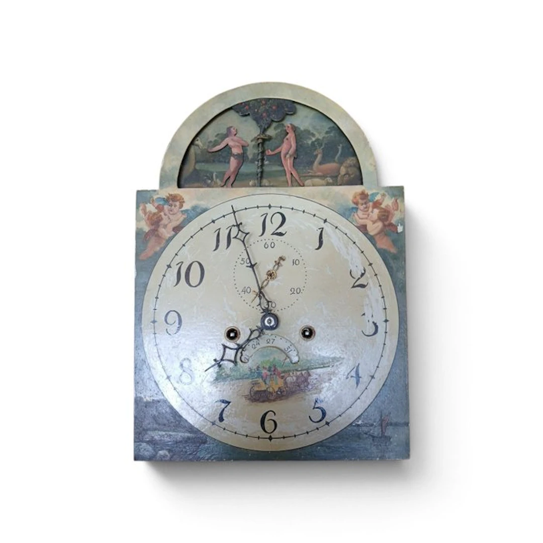 Tail clock - Walker & Finnemore - with Adam & Eva...