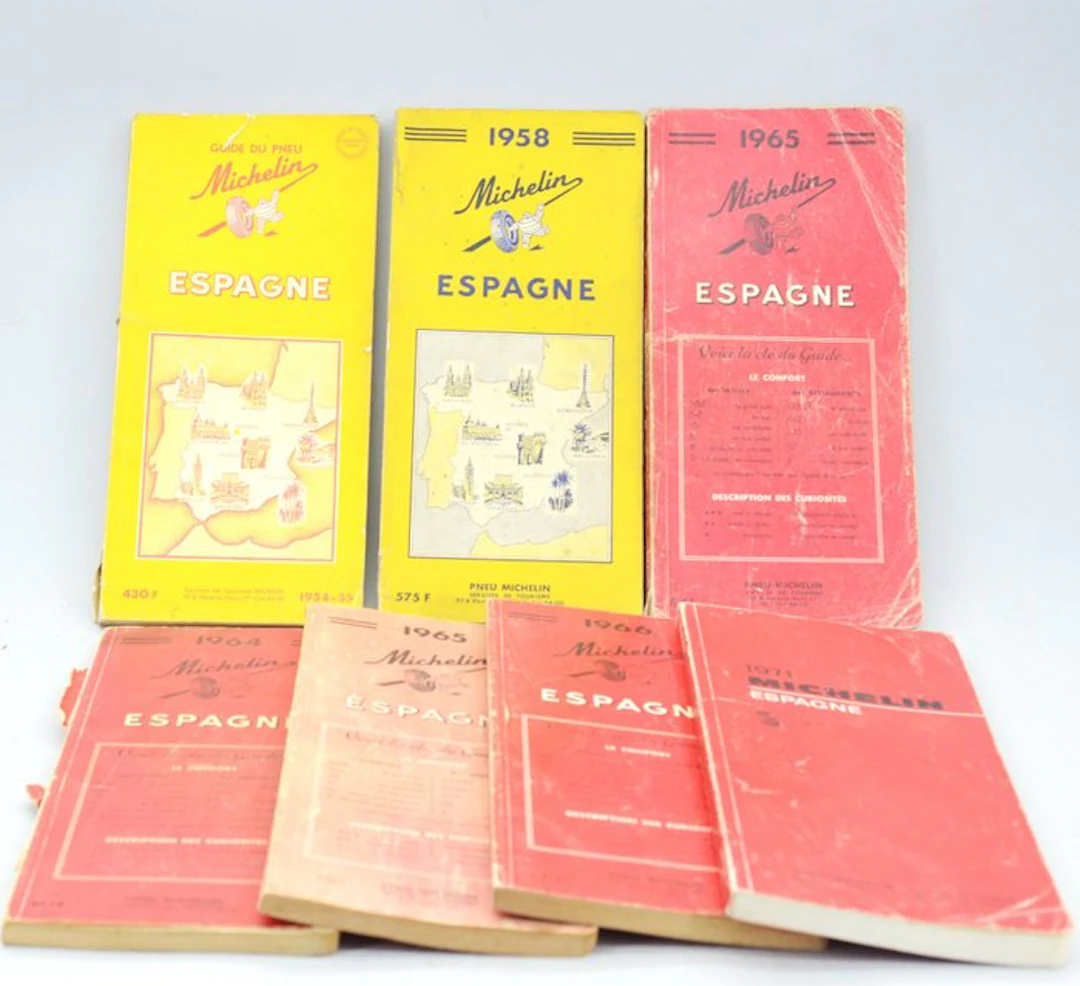Michelin - 7x Guide Espagne - 1954-1971