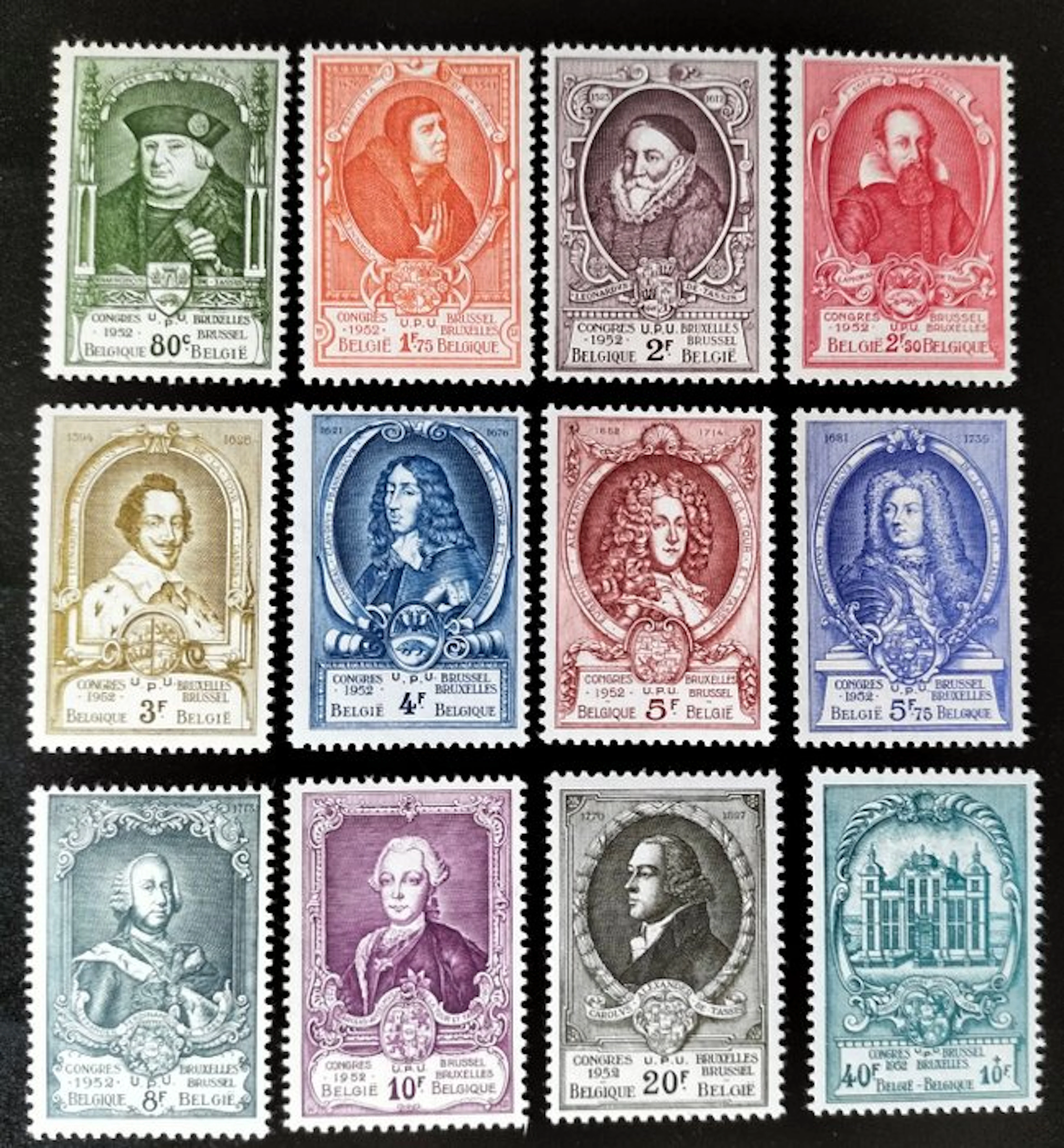Belgium 1952 - UPU Congress - COB 880/891