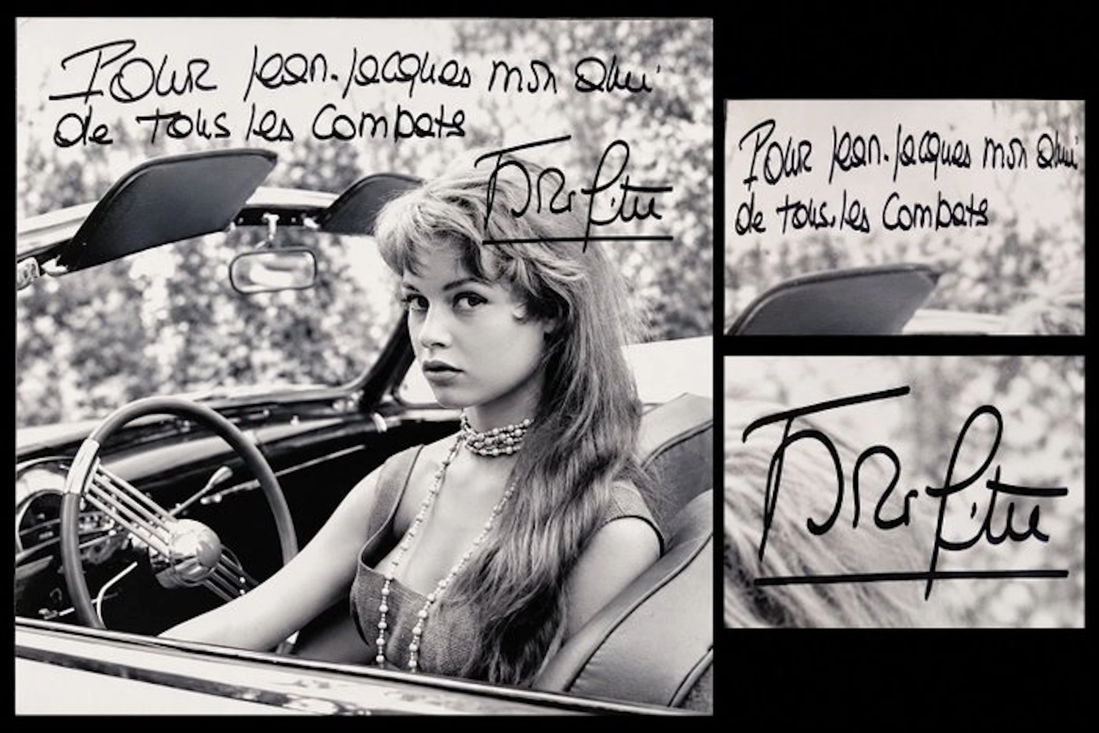 Brigite Bardot - Superbe photographie noir & blanc avec dédicace et autographe