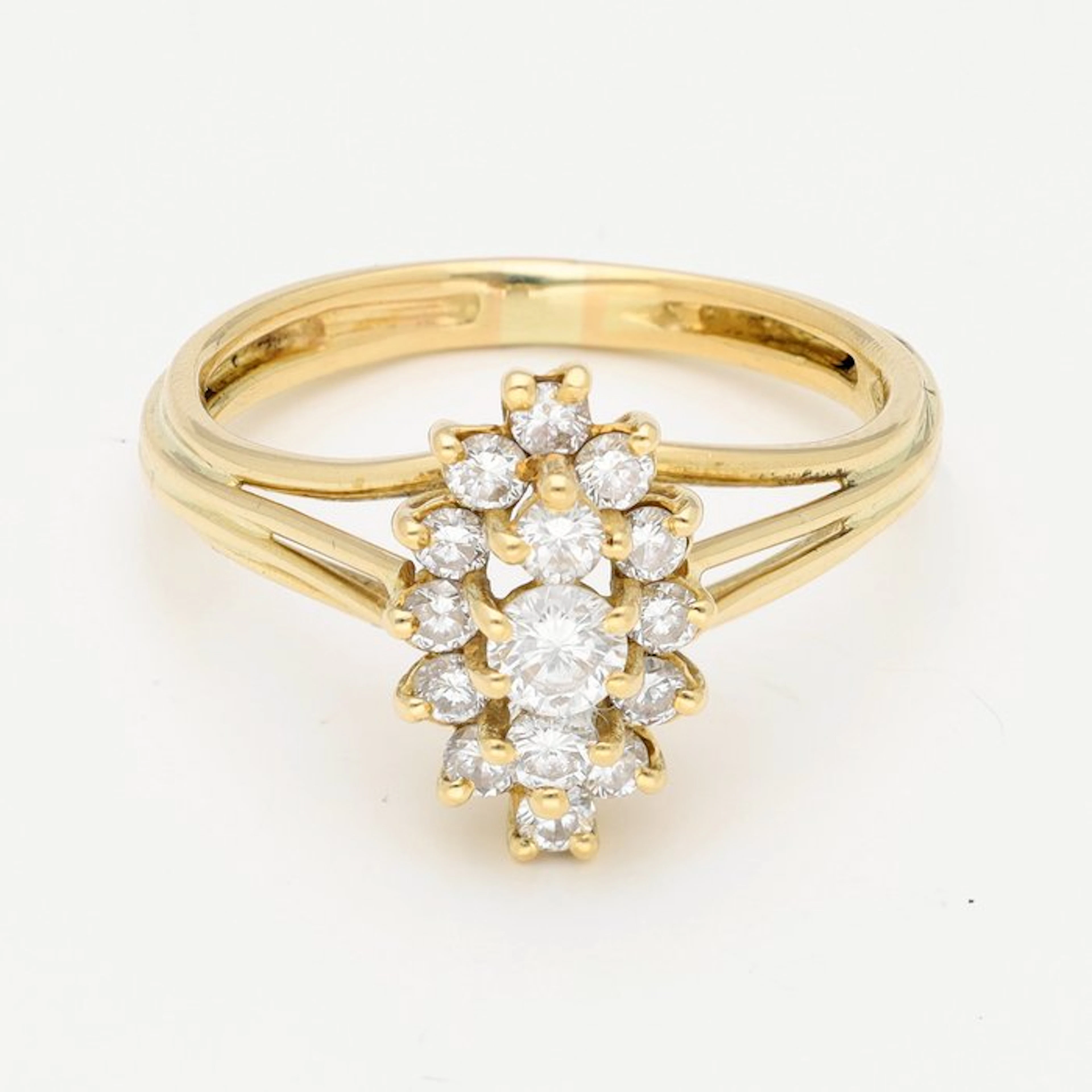 Ring - 18 kt. Yellow gold Diamond (Natural)