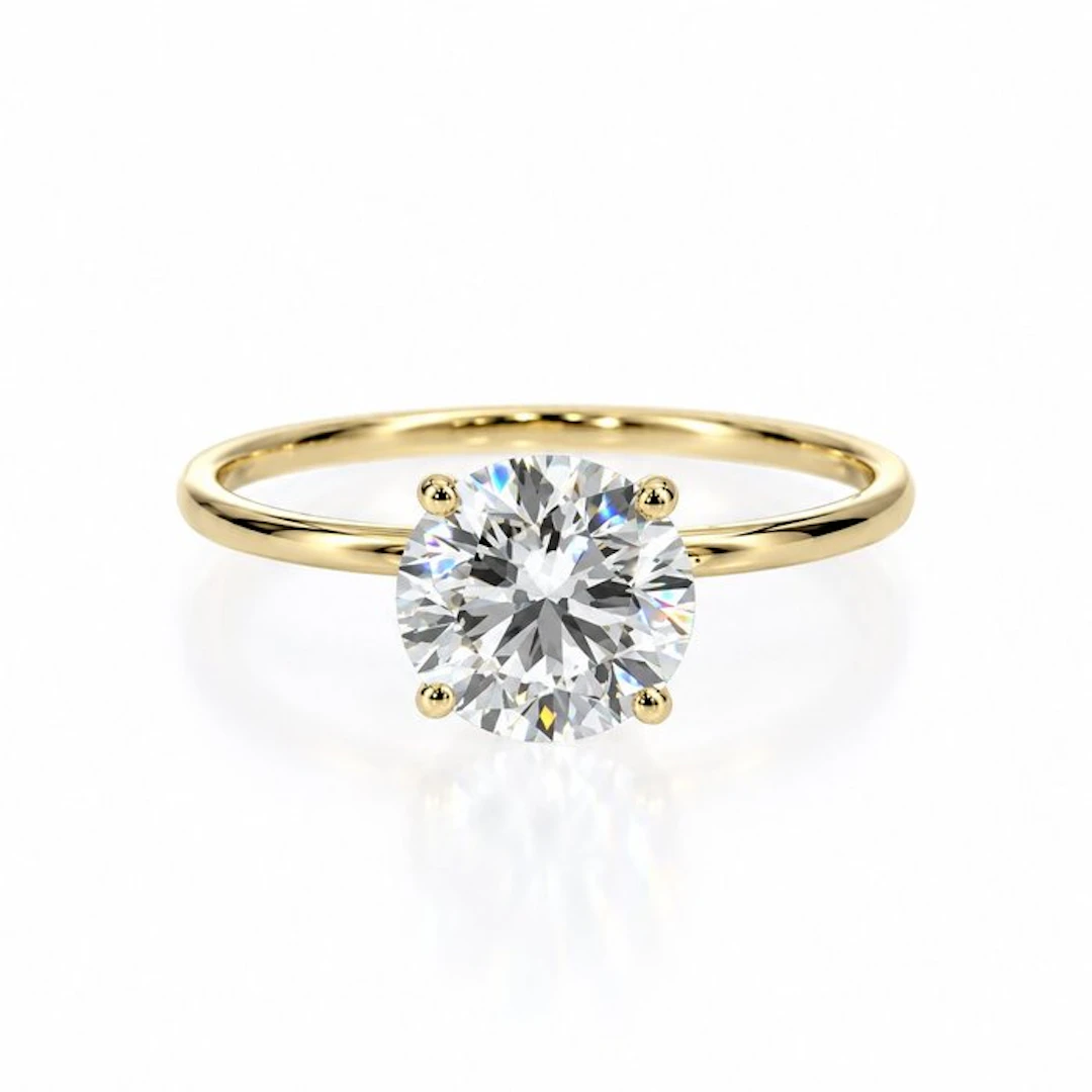 No reserve price - Ring - 14 kt. Yellow gold - 2.01ct. tw. Diamond (Lab-grown)