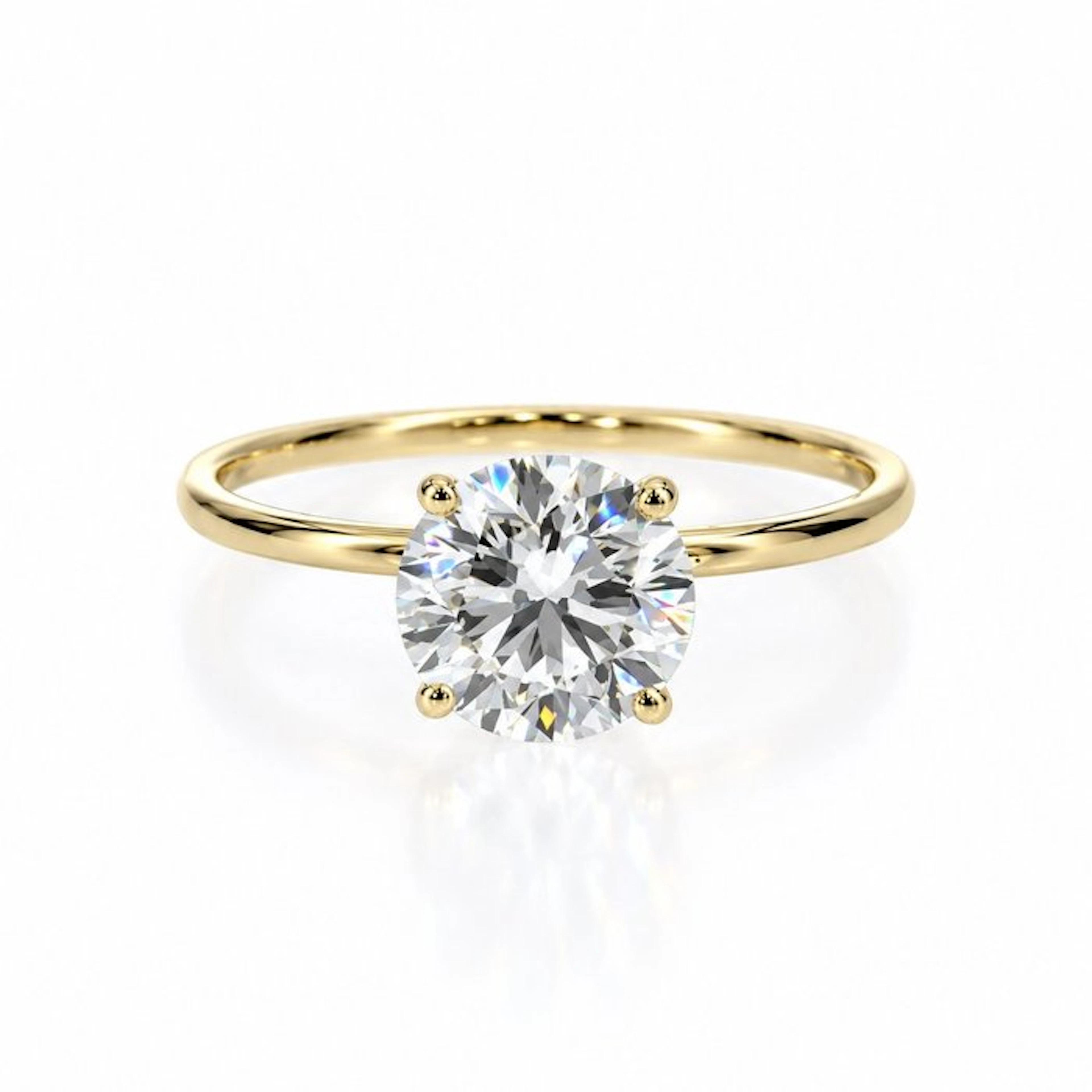 No reserve price - Ring - 14 kt. Yellow gold - 2.01ct. tw. Diamond (Lab-grown)