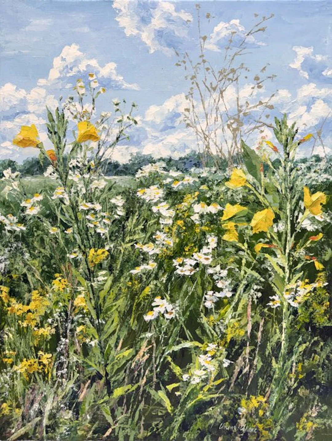 Irina Alex (1961) - Fleurs sauvages au bord du Champ