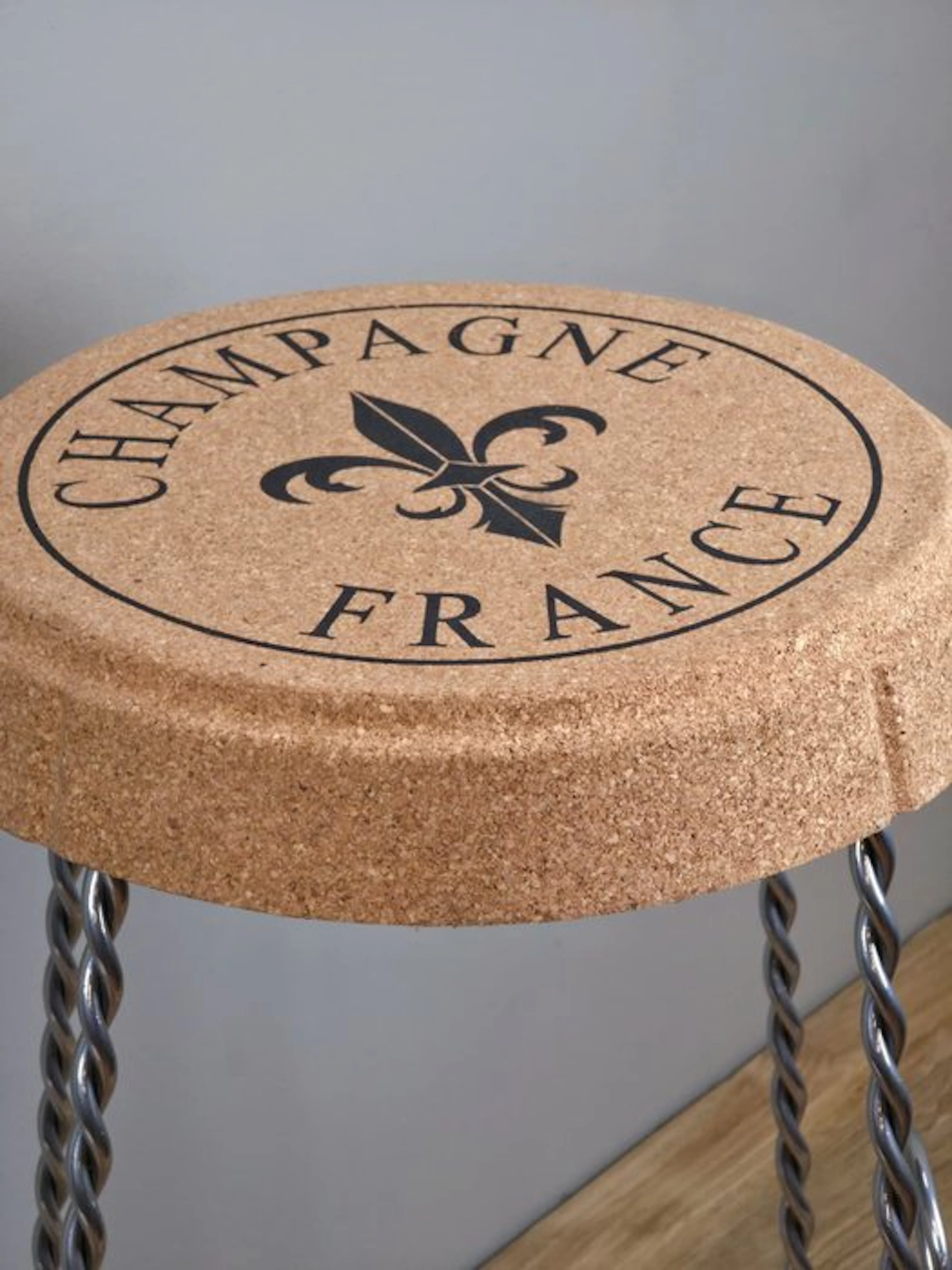 Stool - Metal, cork - Champagne cork stool