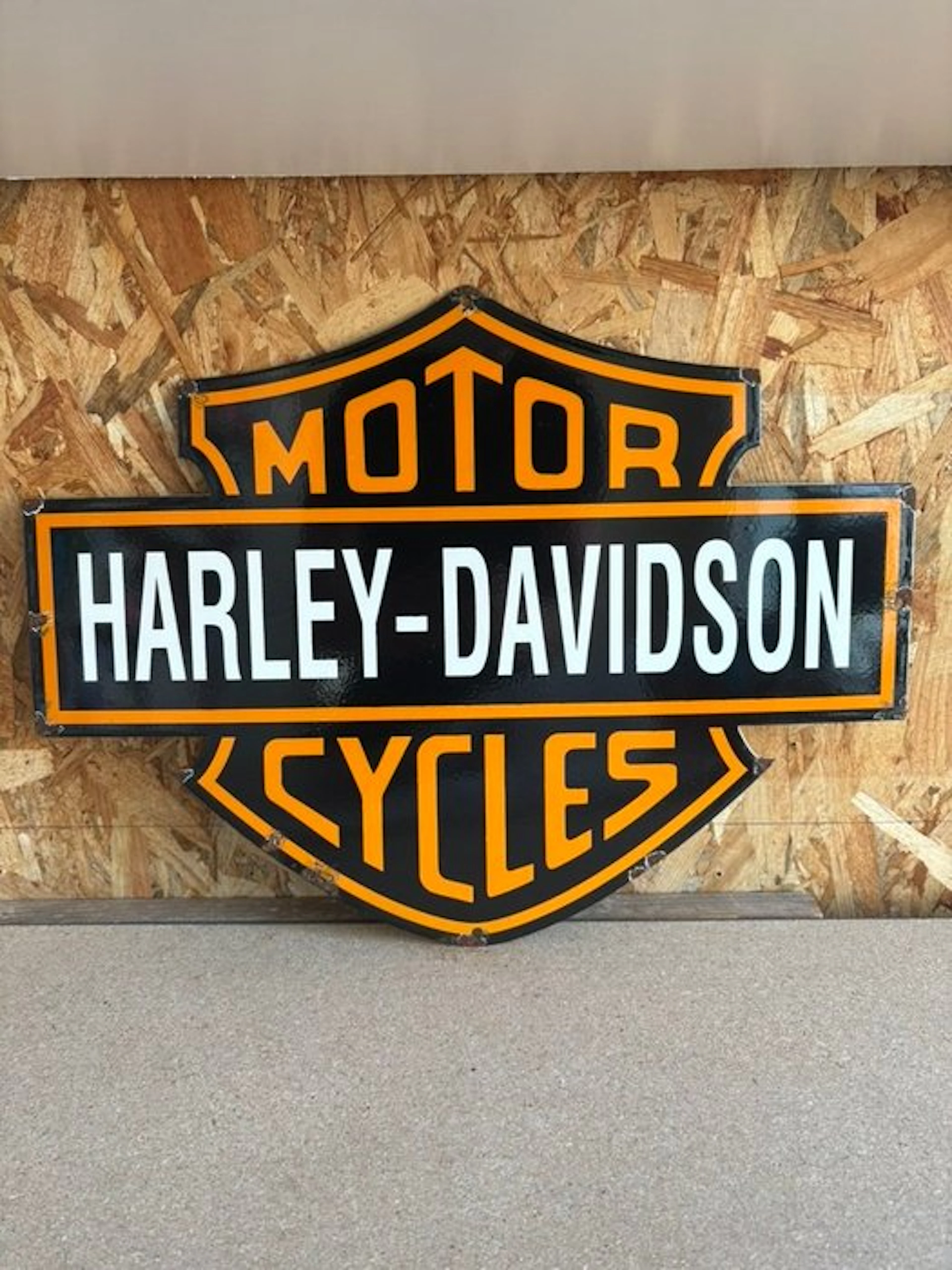 Harley-Davidson - Magnificent XL enameled plaque –...