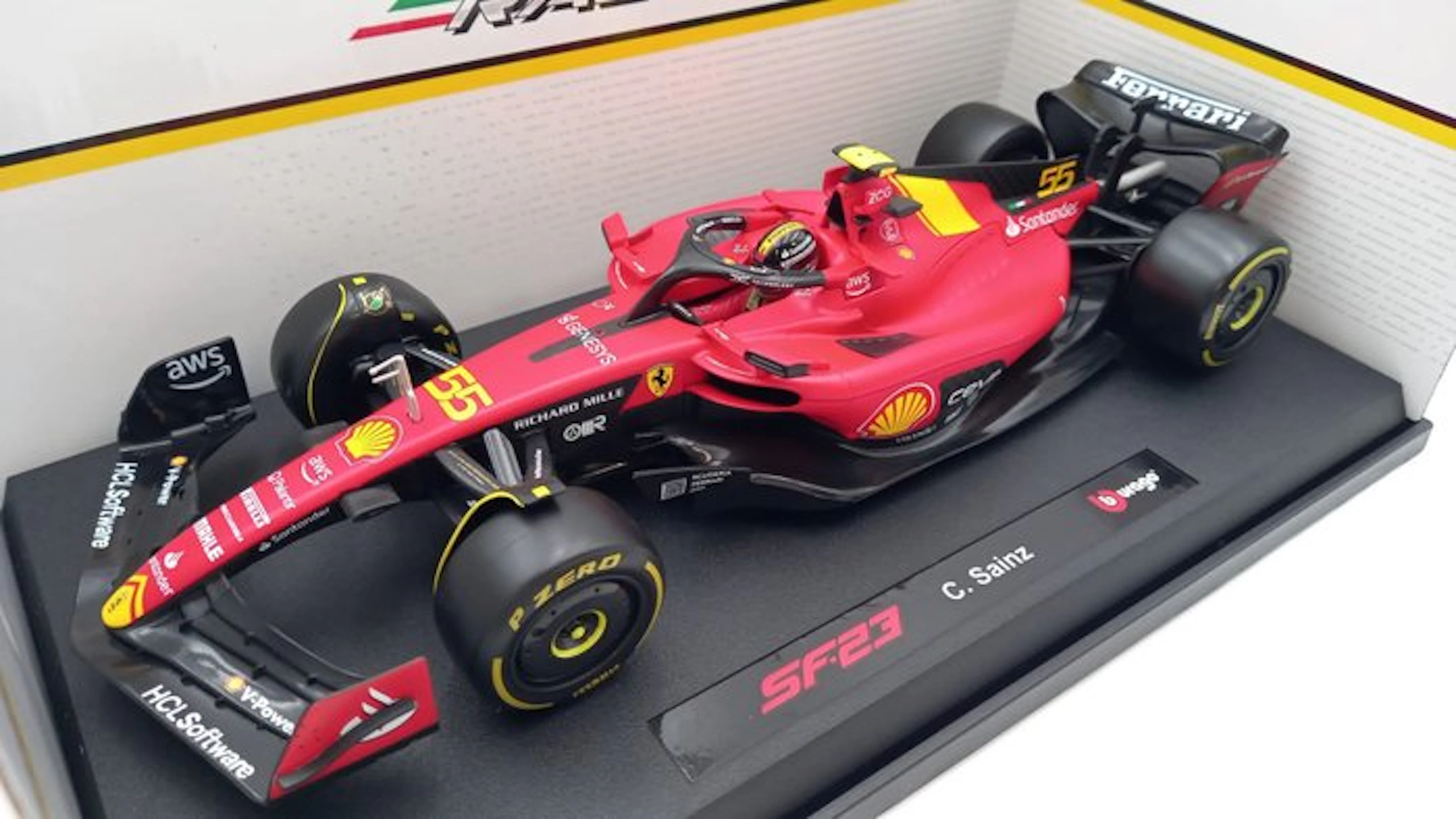 Bburago 1:18 - Model car - Ferrari SF23 Carlos Sainz...