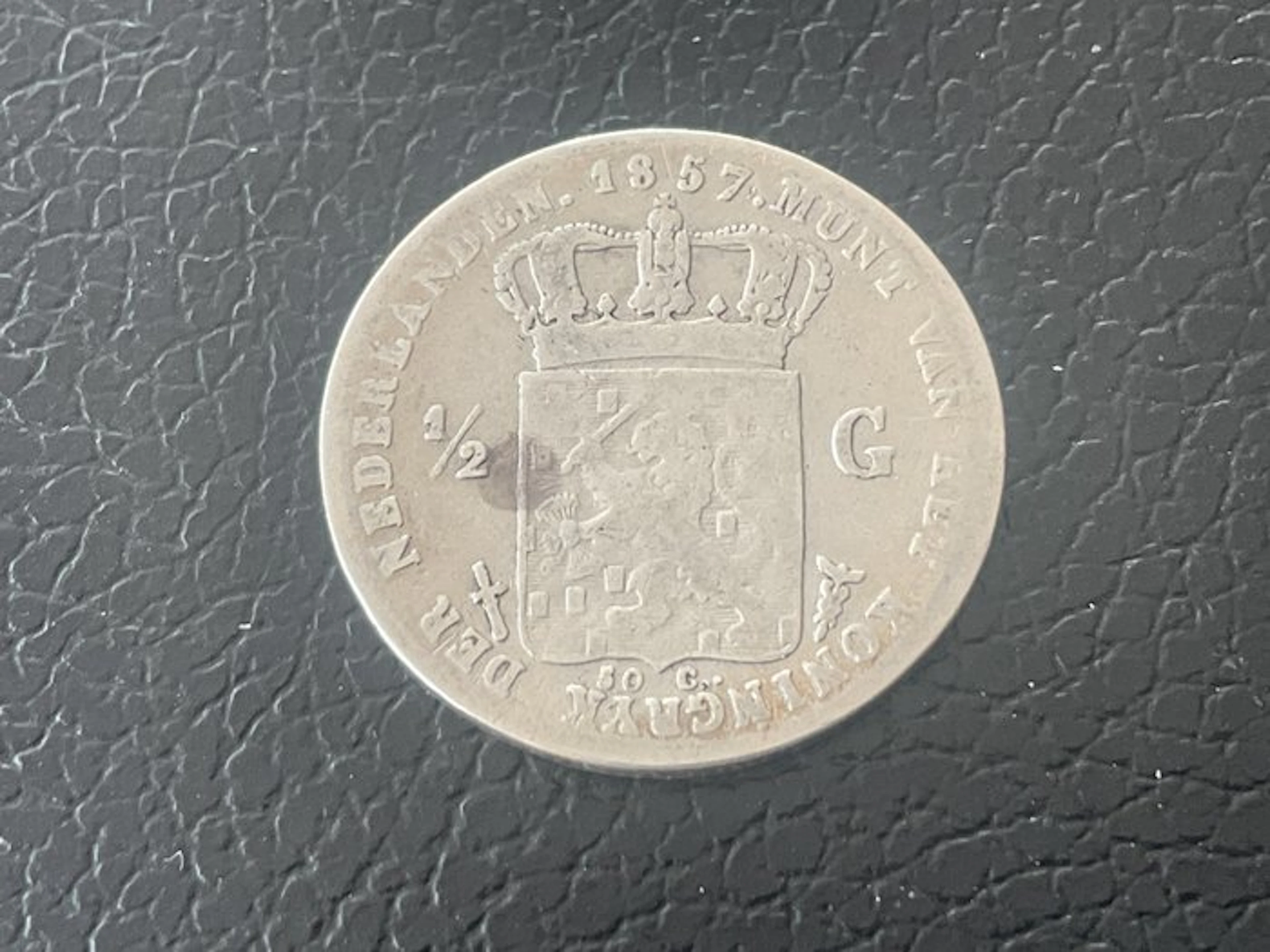 Netherlands. Willem III. 1/2 Gulden 1857 (No reserve price)
