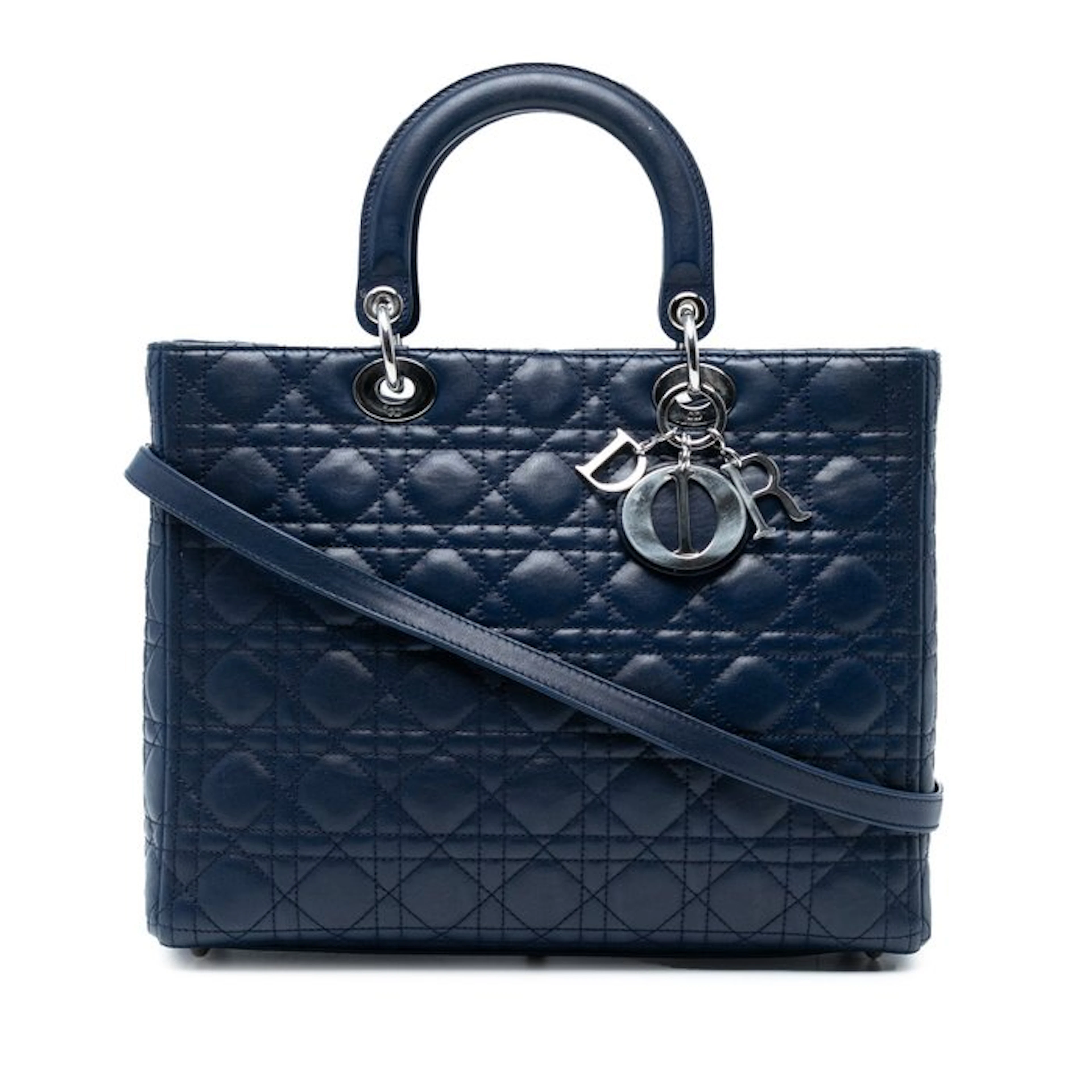 Christian Dior - Large Lambskin Cannage Lady Dior - Bag
