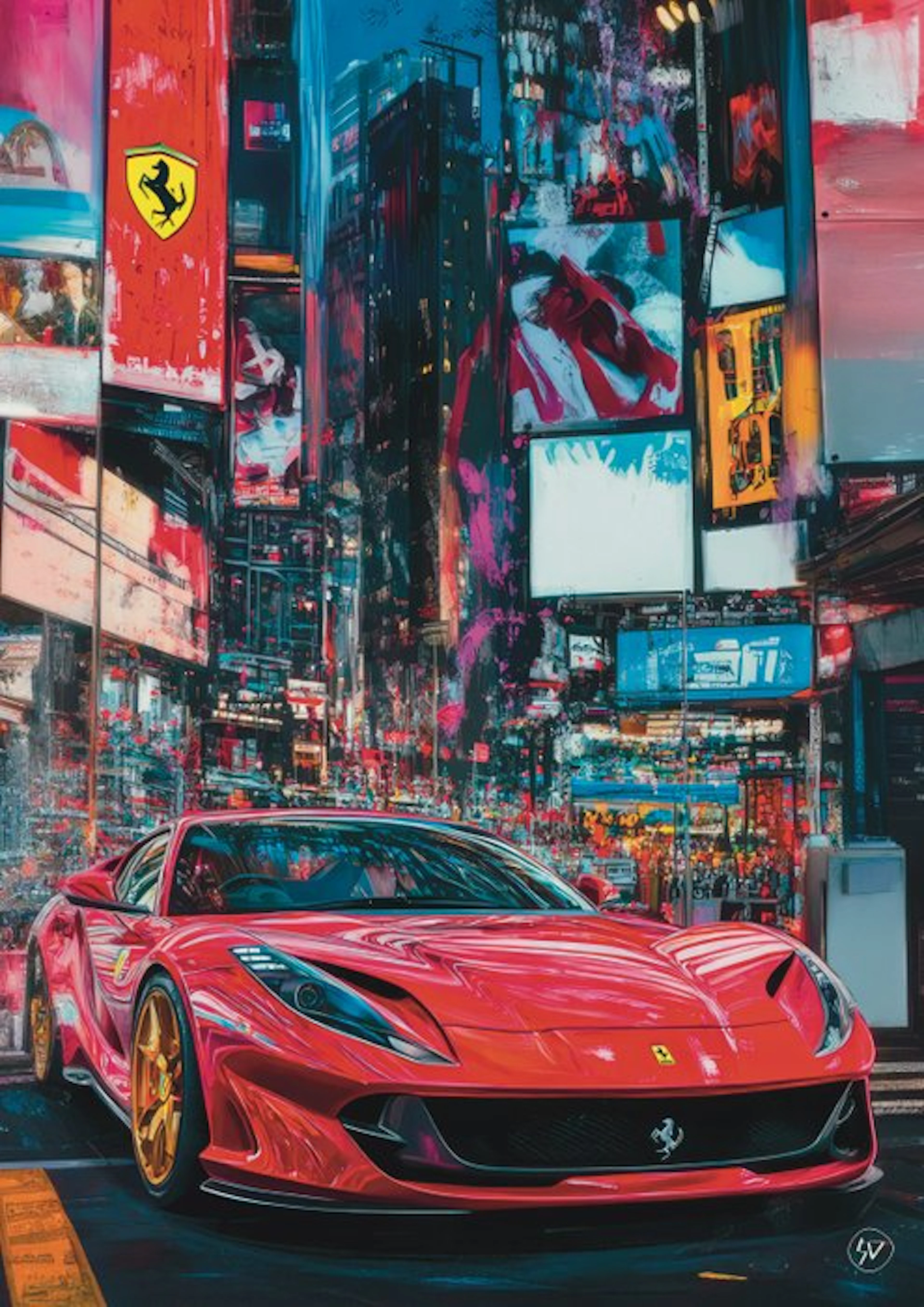 SDIMART 1996 - Ferrari 812 Superfast Times Square Only Red Special Edition