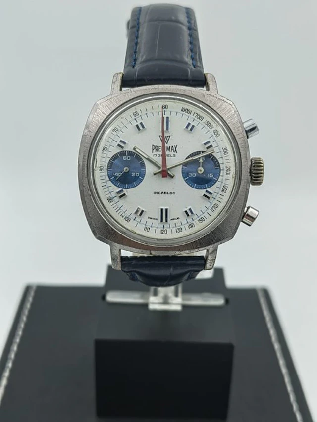 Precimax - Valjoux 7733 – Blue Panda Chronograph - No...