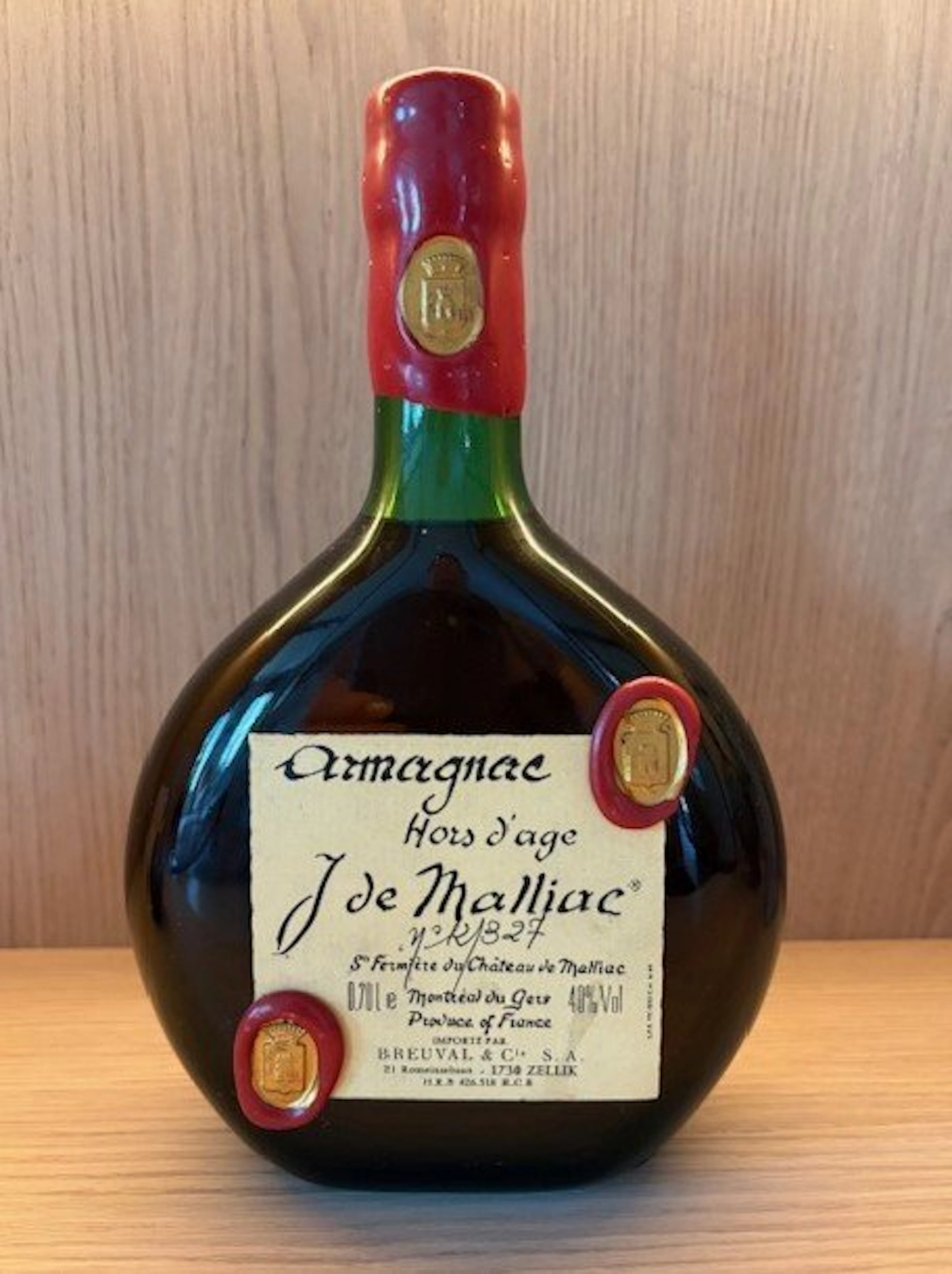 J. de Malliac - Hors d'âge Armagnac - b. 1985 - 70cl