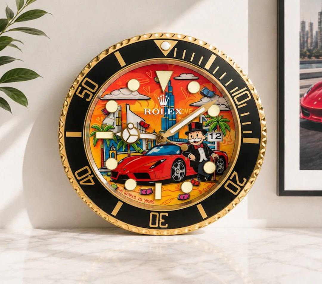 Wall clock - Steel - 2020+ - Pop Art Ferrari Monopoly