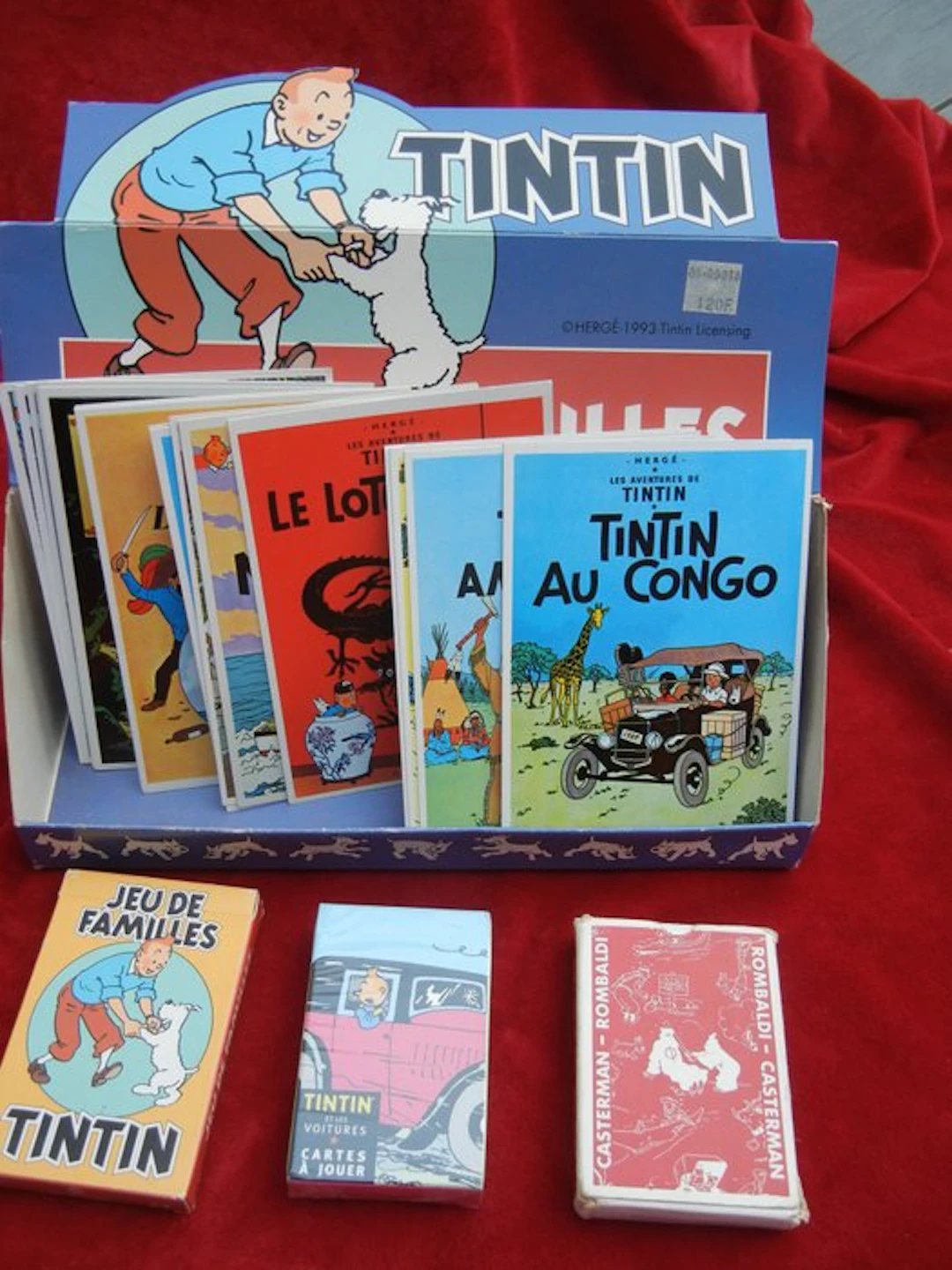 Tintin - 26 card games / POS displays / CP - Moulinsart/Rombaldi - 1981