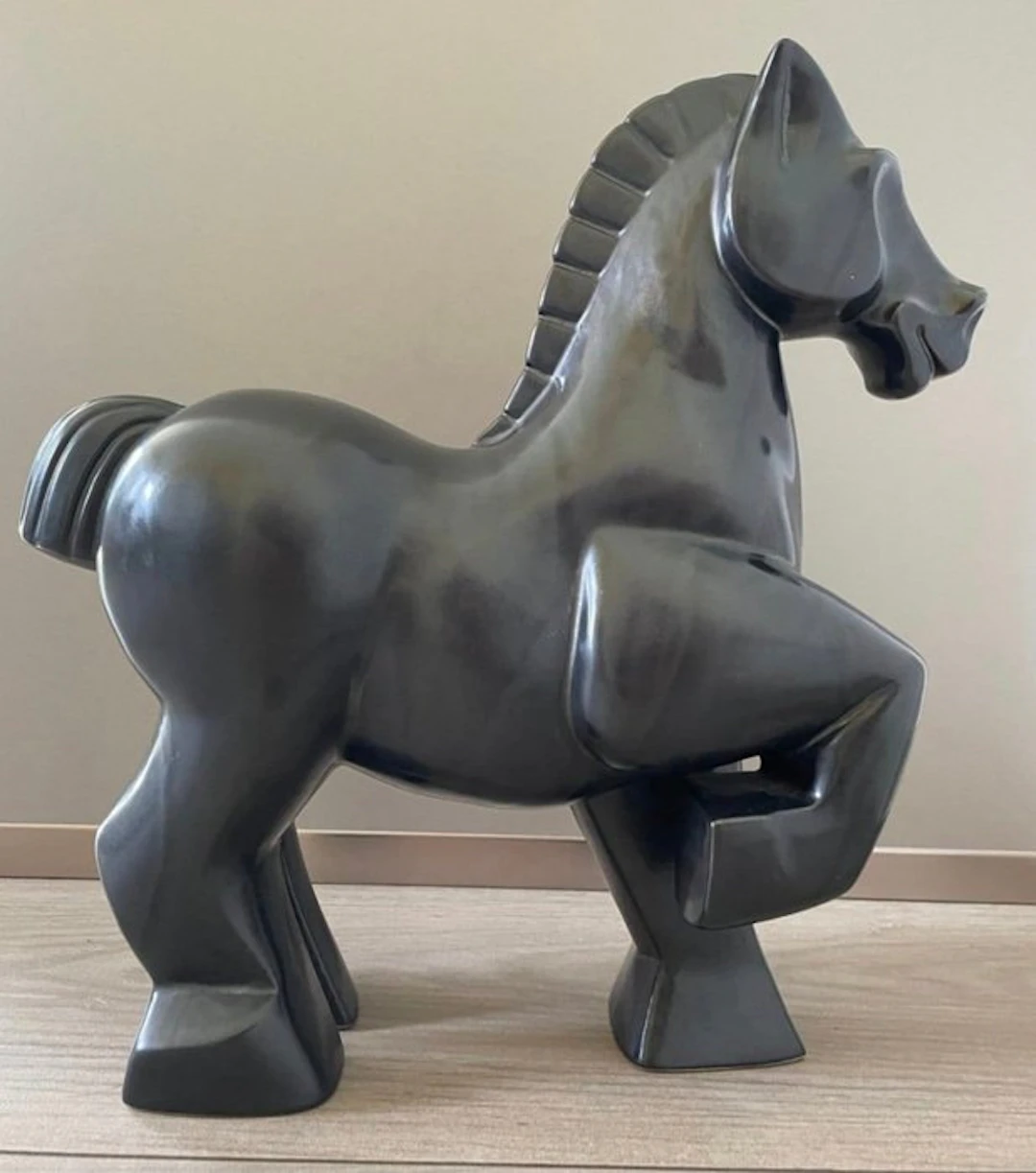 Statue, Modernistisch keramisch paardenbeeld - 32.5 cm - Ceramic