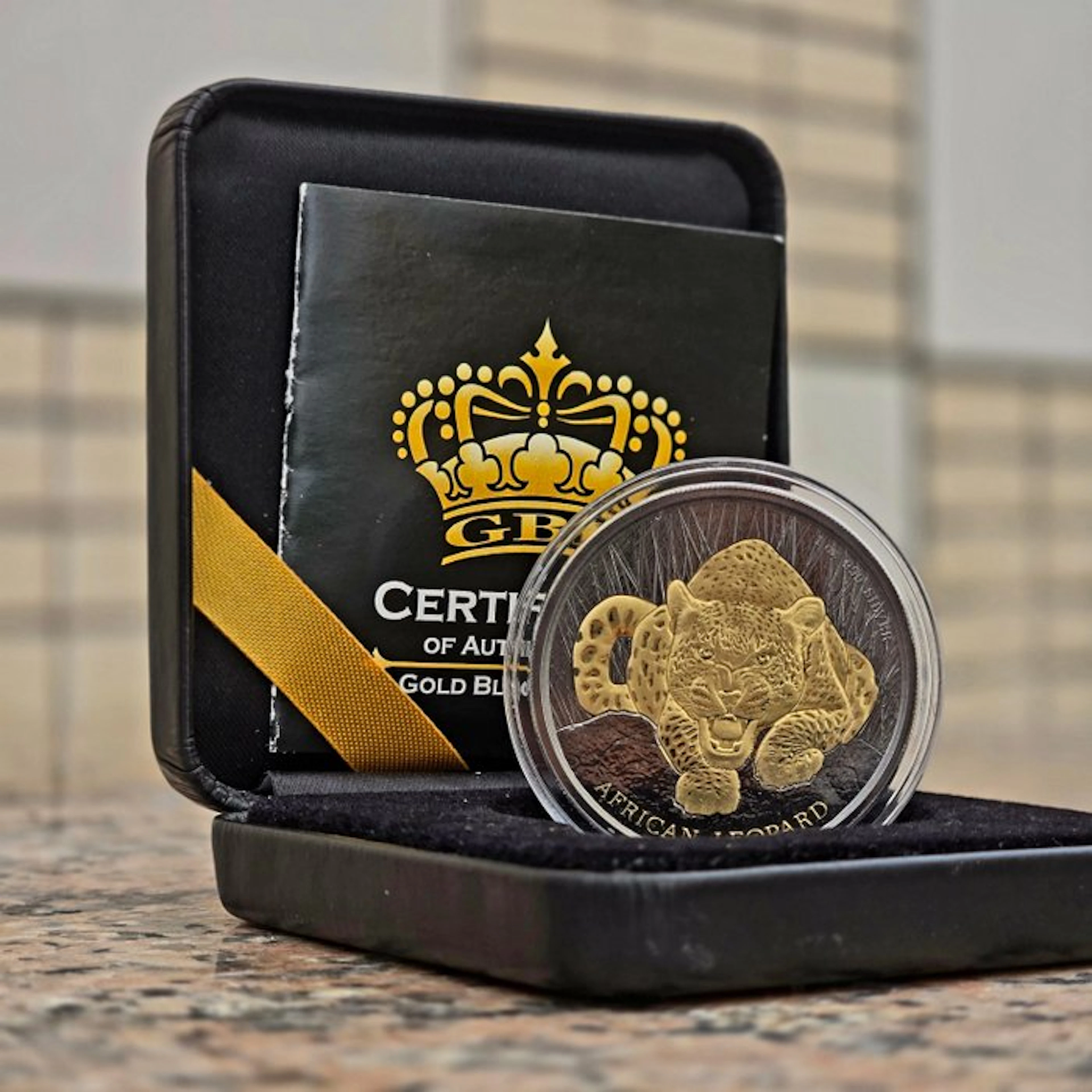 Ghana. 5 Cedis 2017, African Leopard, 1 Oz (No reserve price)