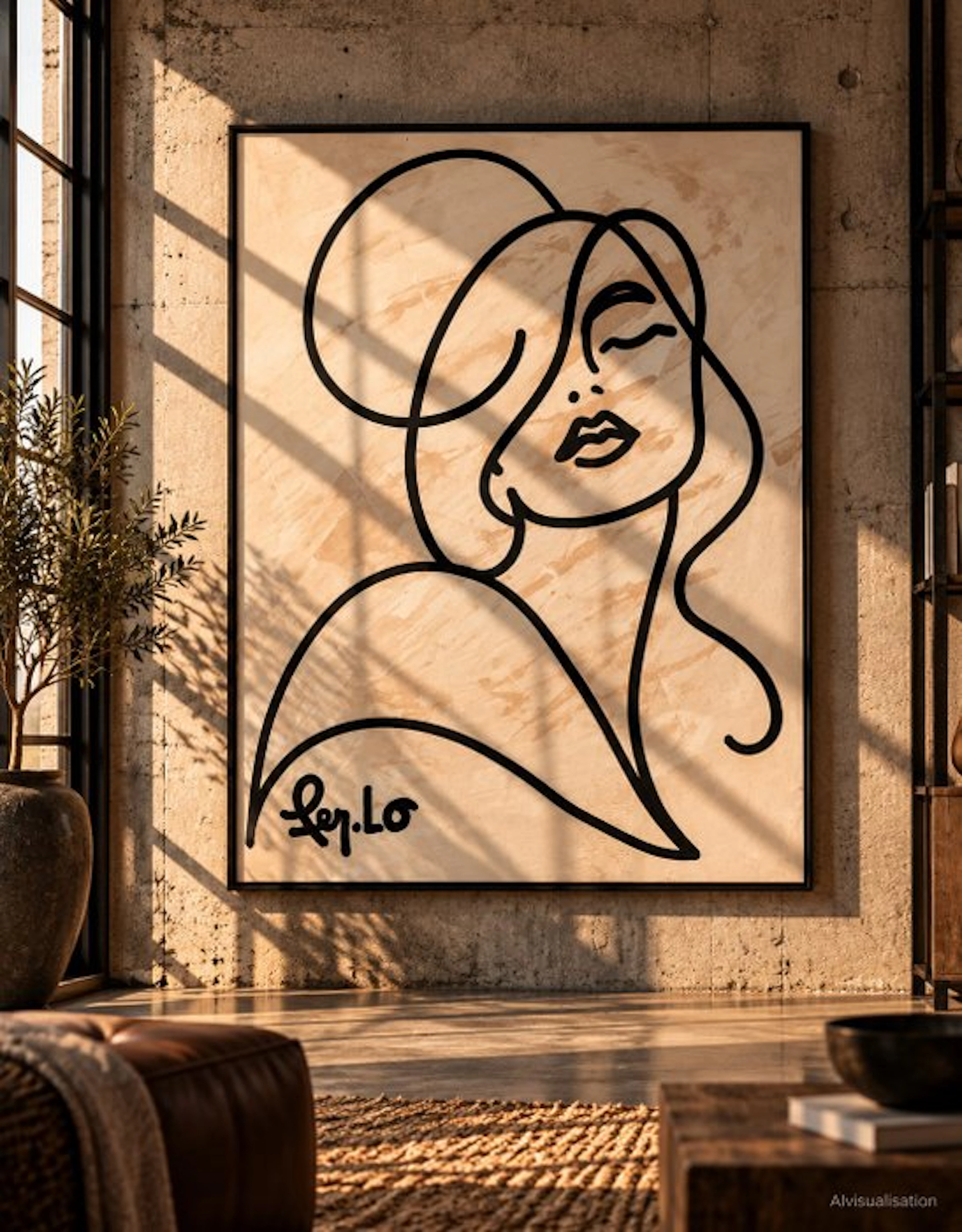 Claudia Fer.Lo - Afterglow - Acrylic on canvas 100 x 80 cm "XL"