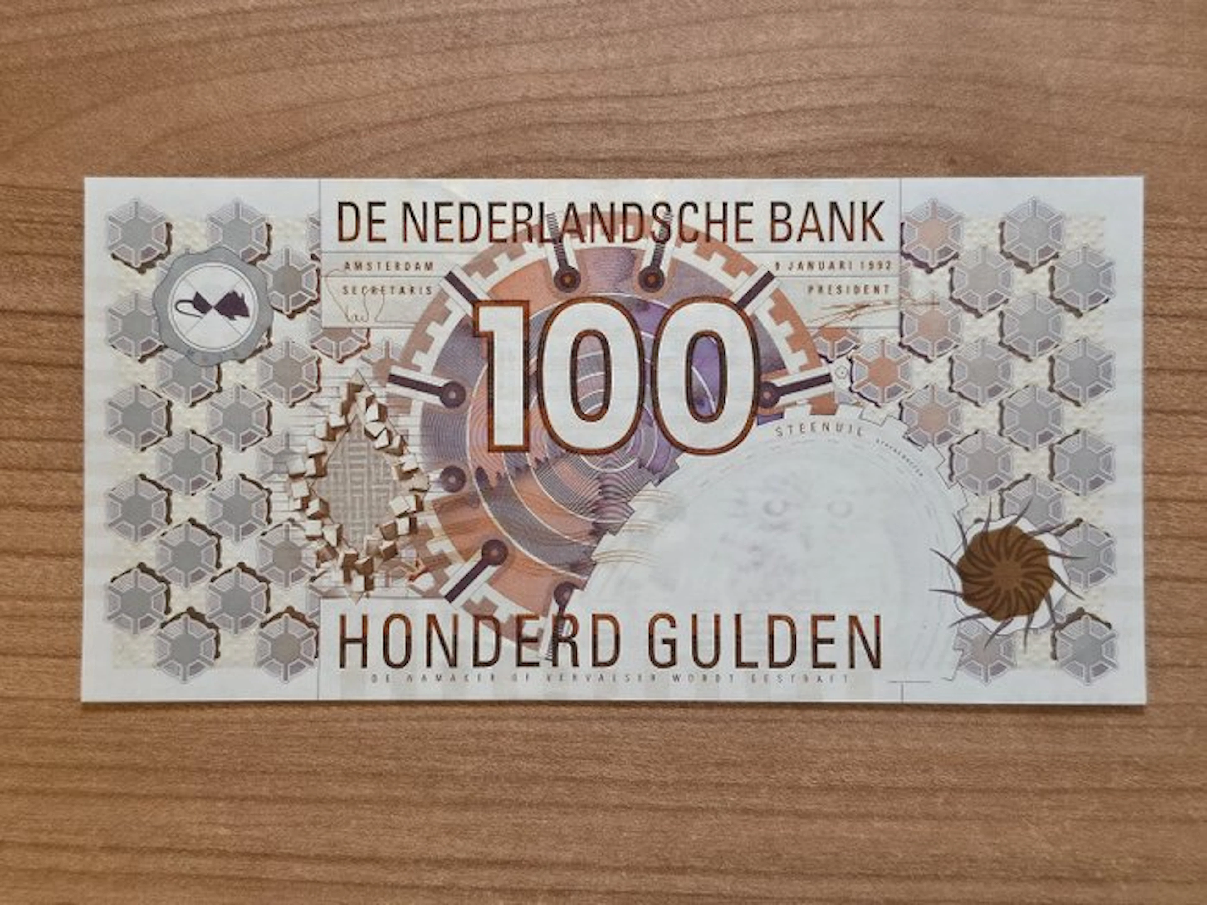 Netherlands. - 100 Gulden 1992 (Steenuil( - PL124.a (No reserve price)