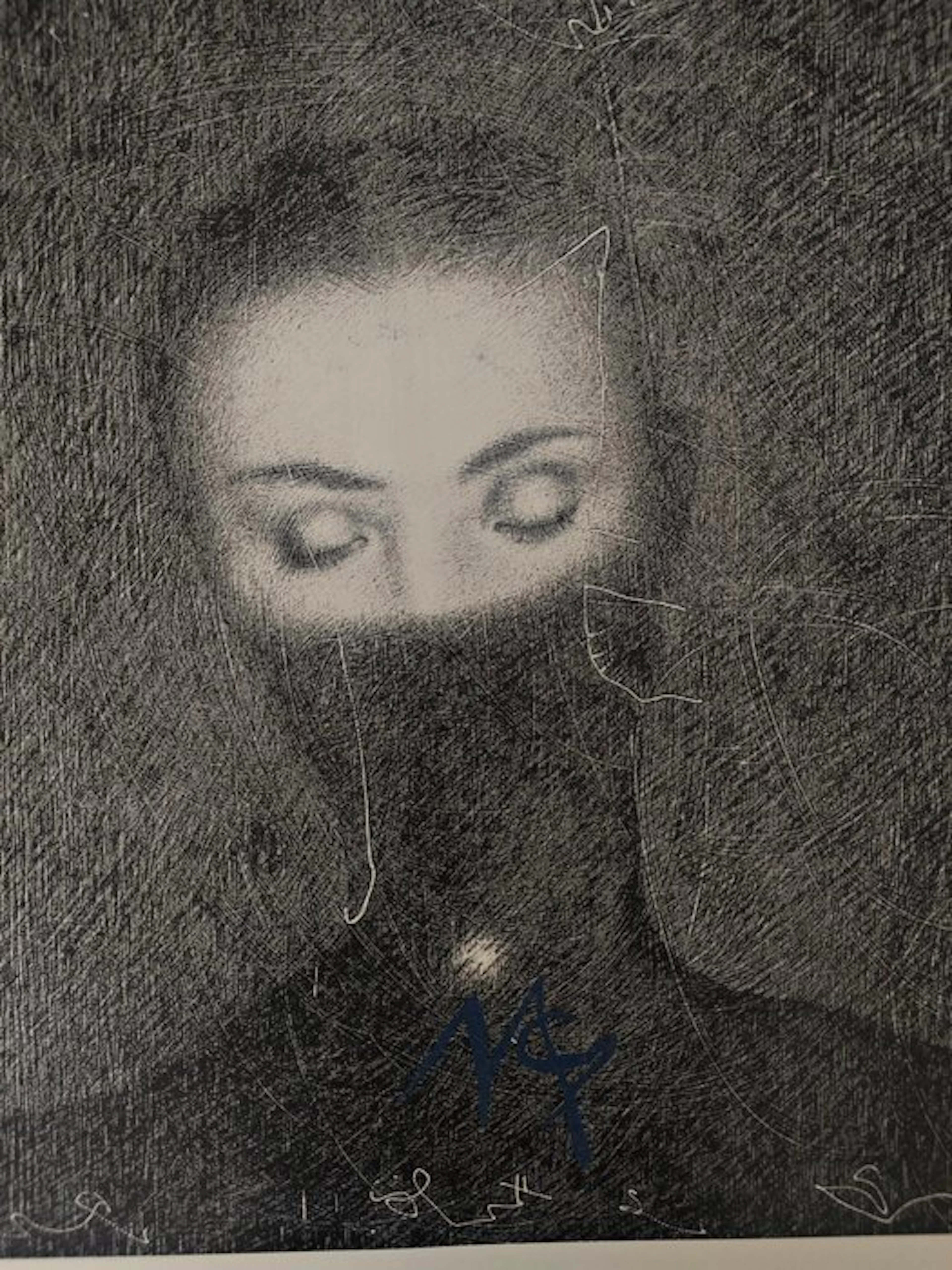 Omar Galliani - Viso (Dalla serie dei volti e costellazioni)