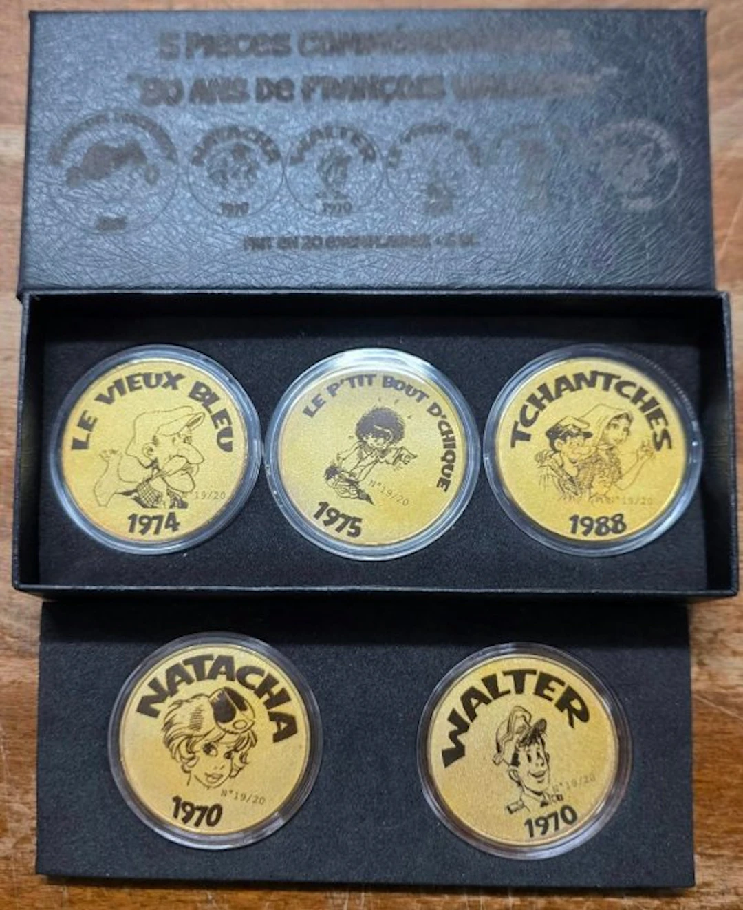 Document - Walthery - 5 pièces commemoratives " 80 ans de...