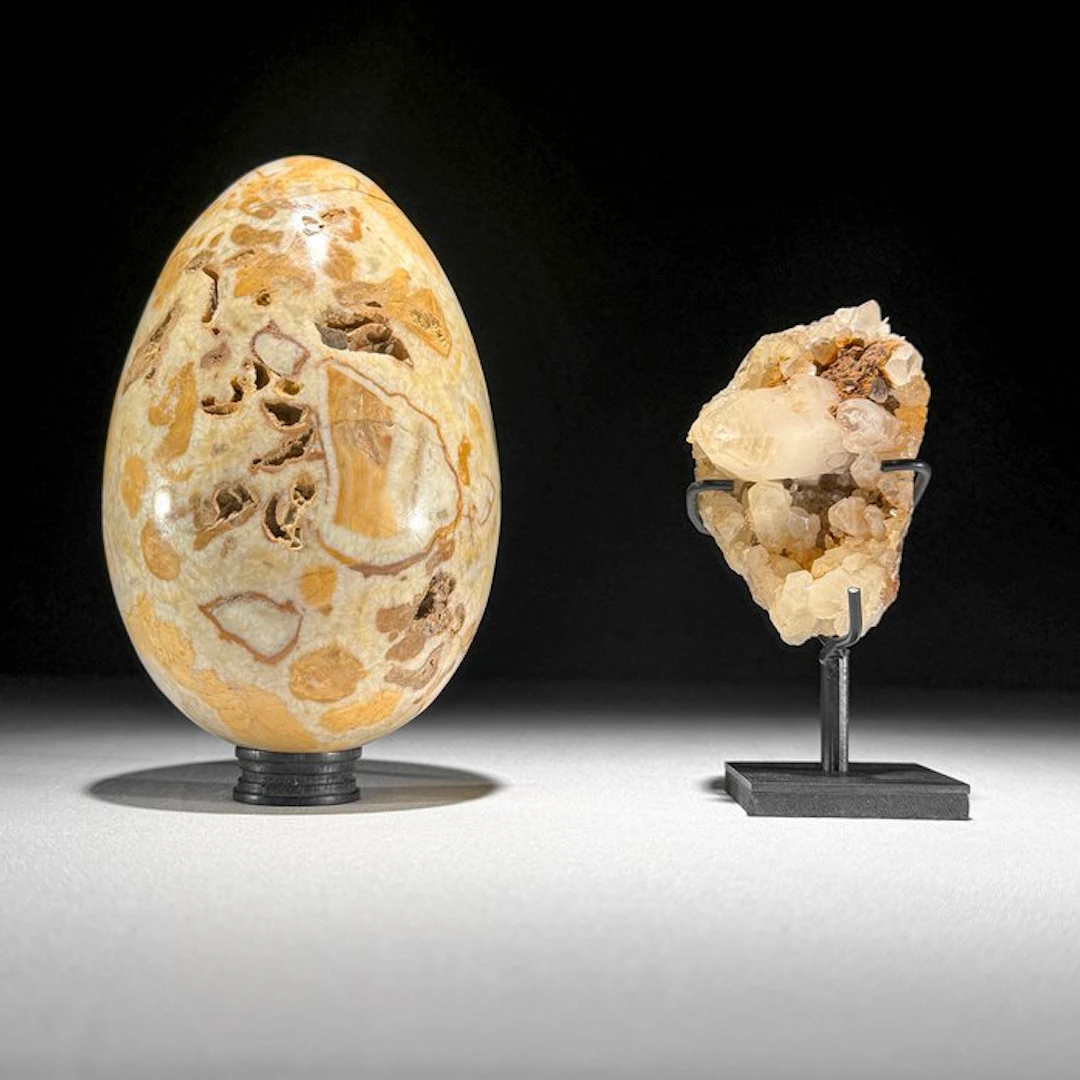 NO RESERVE PRICE - Stunning Pair of Maligano Jasper and...