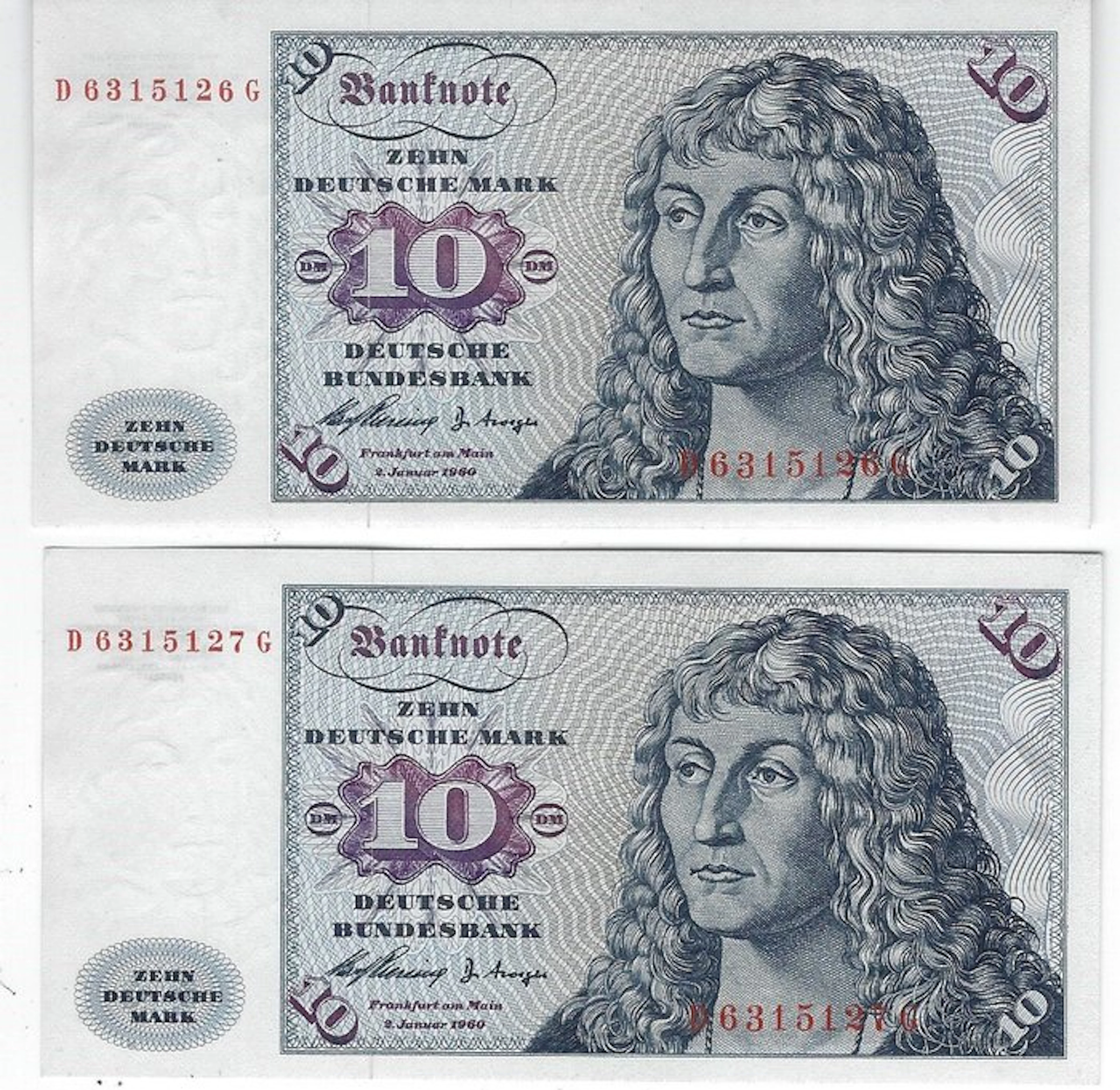 Germany, Federal Republic. - 2 x 10 Mark 1980 - Pick 19 (No reserve price)