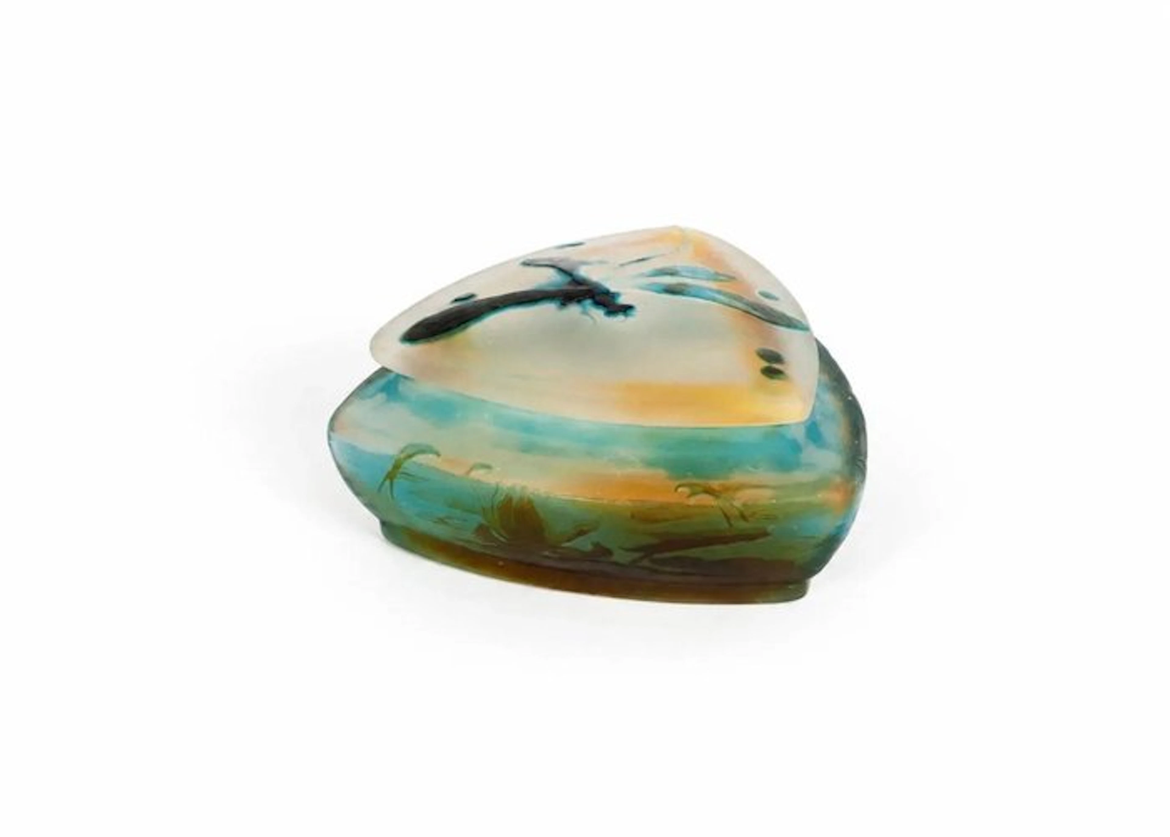 Emile Gallé - Emile Gallé - Bonbon basket - Glass - Rare GALLE bonbonniere