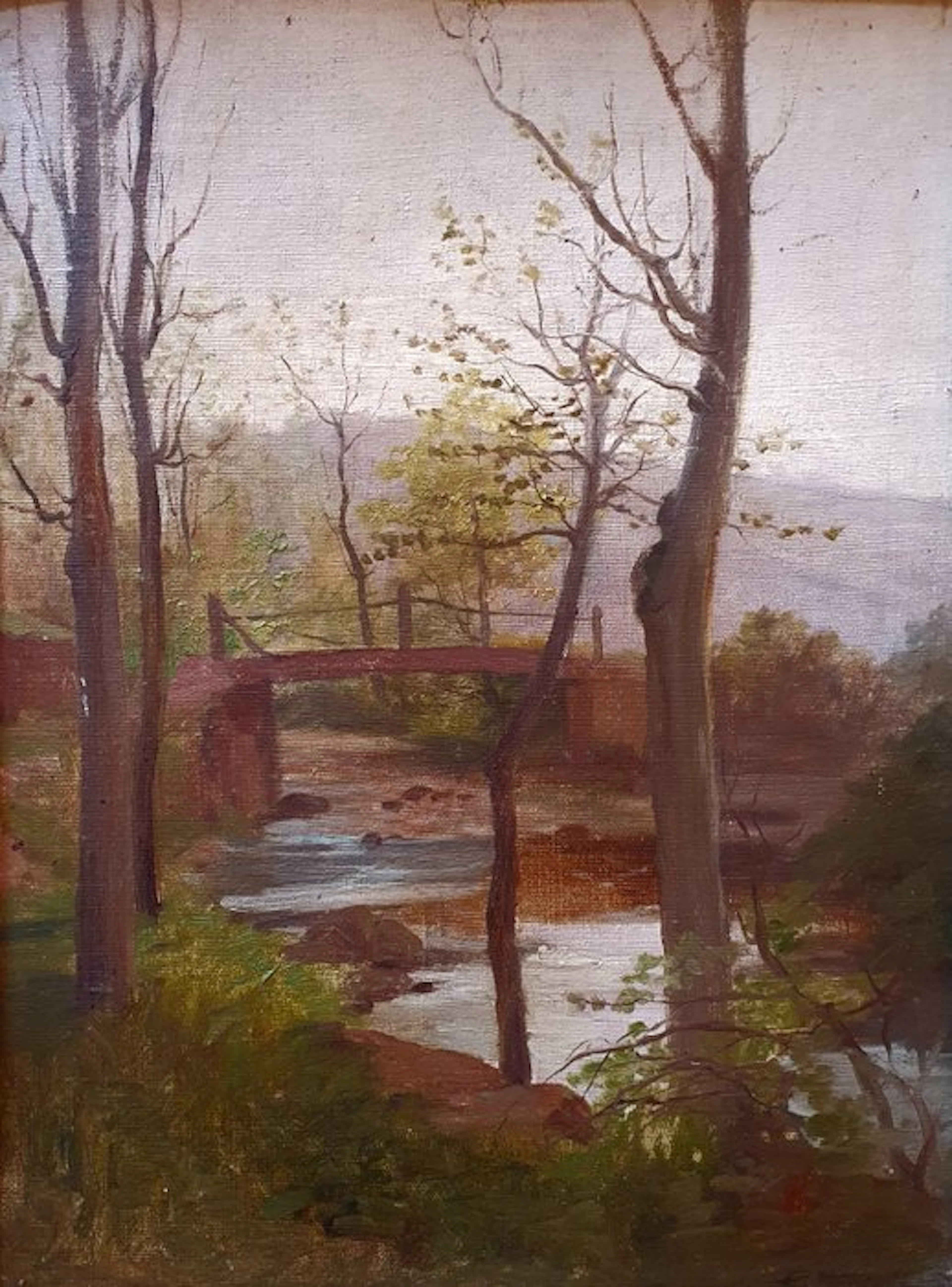 Hans Mathis - Le vieux pont en hiver