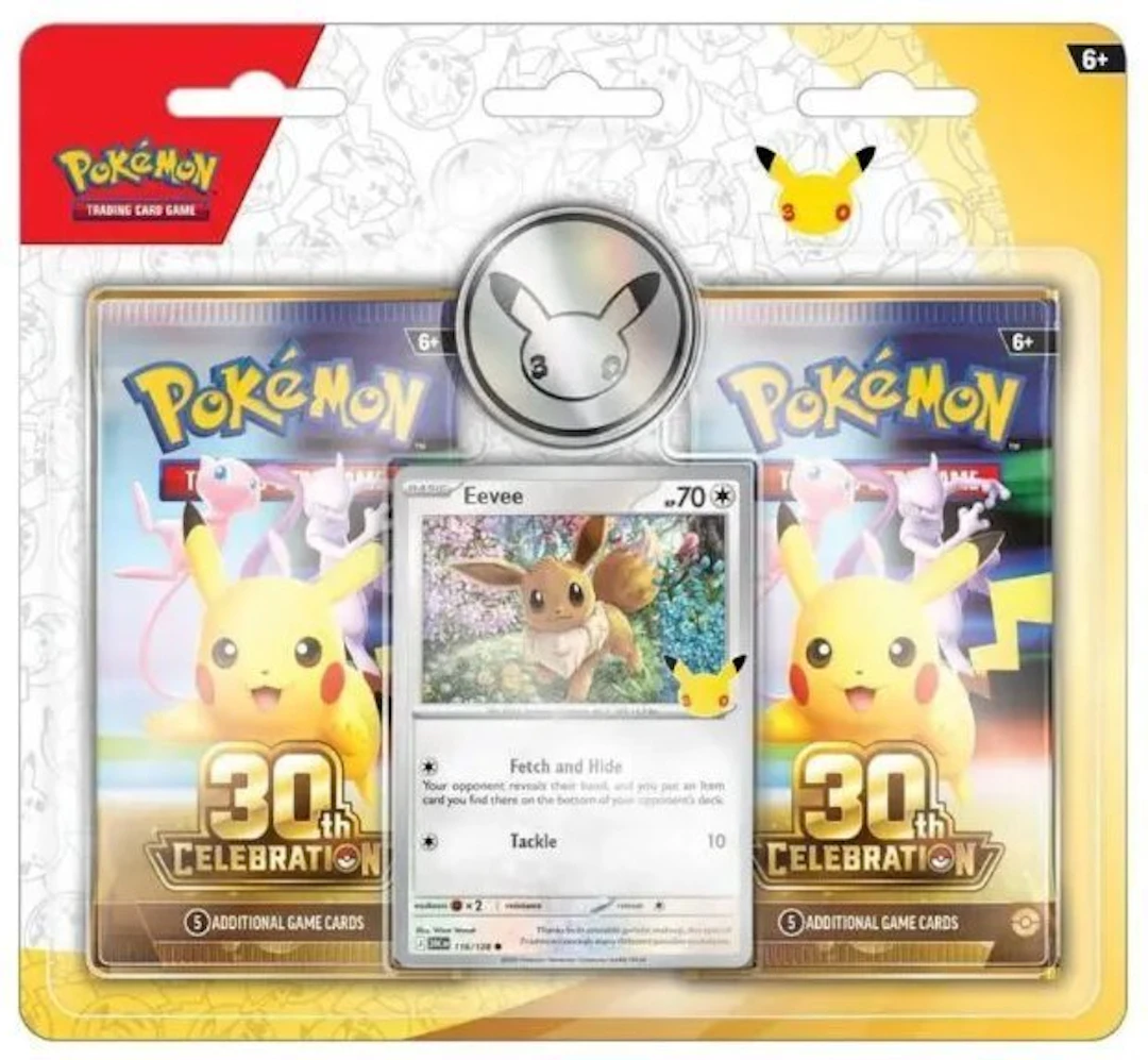 1 Blister pack - Pokémon 30th Celebration 2-Pack Blister SEALED