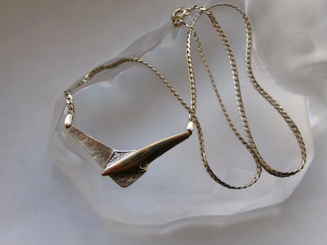 Silver - Necklace - Art Deco Style