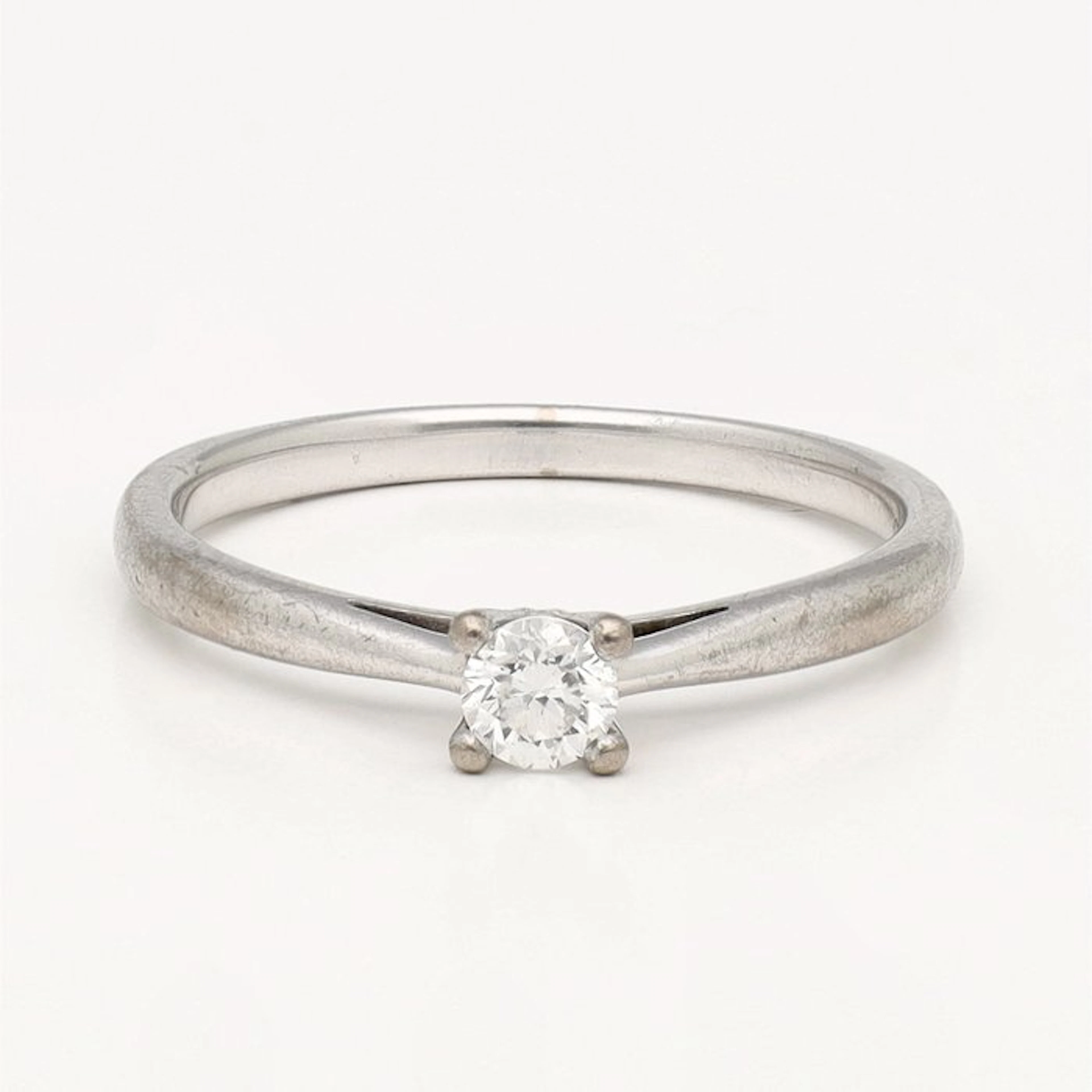 Ring - 14 kt. White gold Diamond (Natural) - Solitair