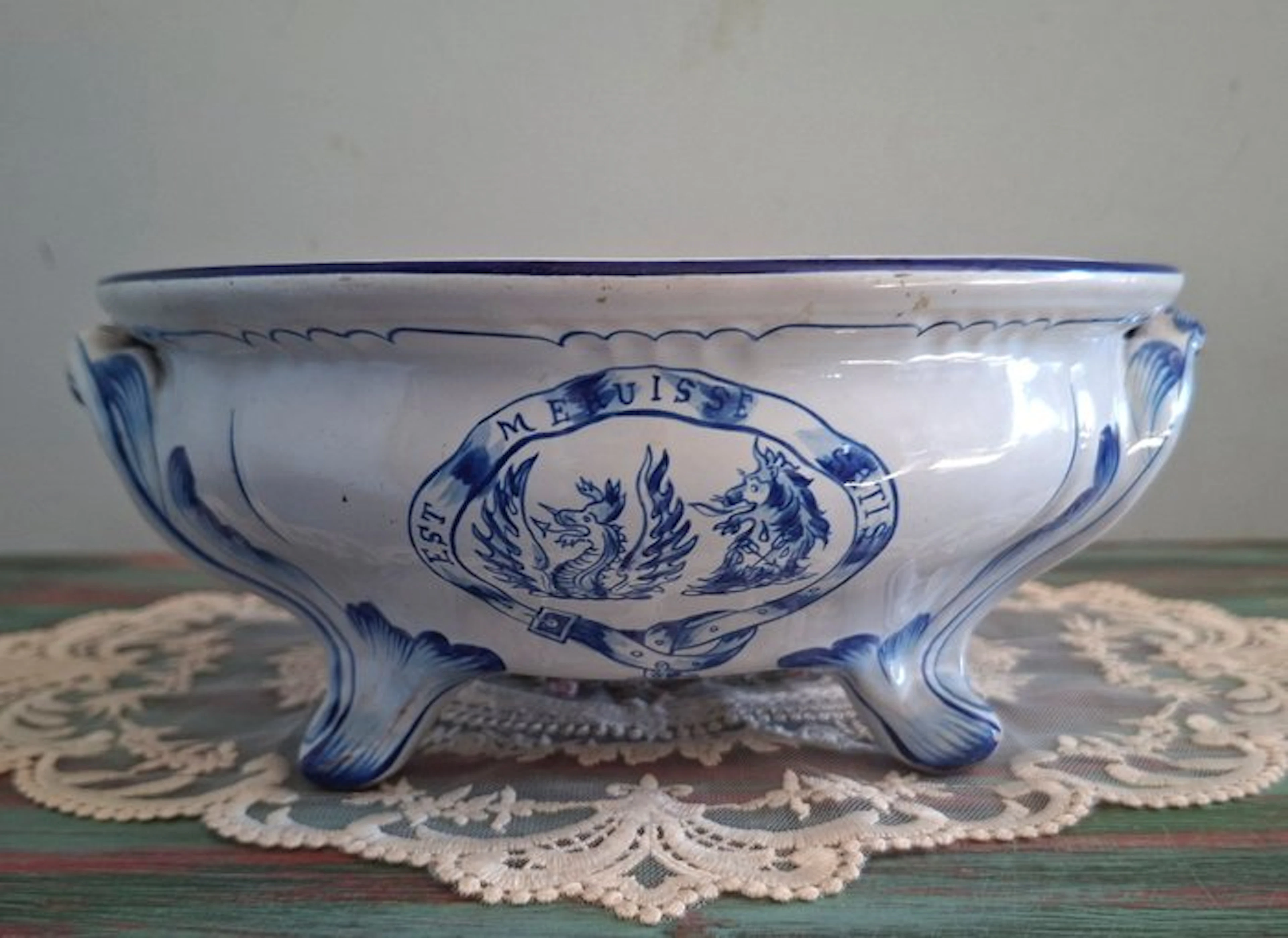 Emile Gallé - Jardinière - Faience - Heraldic jardinière...