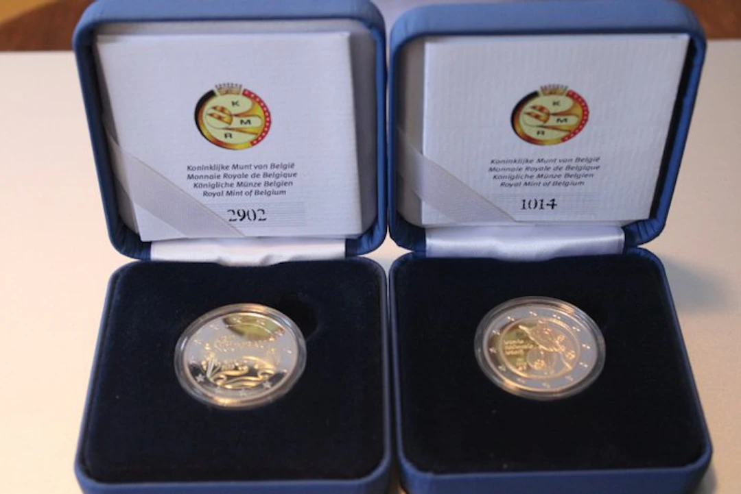 Belgium. 2 Euro 2023/2025 "Art Nouveau" + "Nationale...