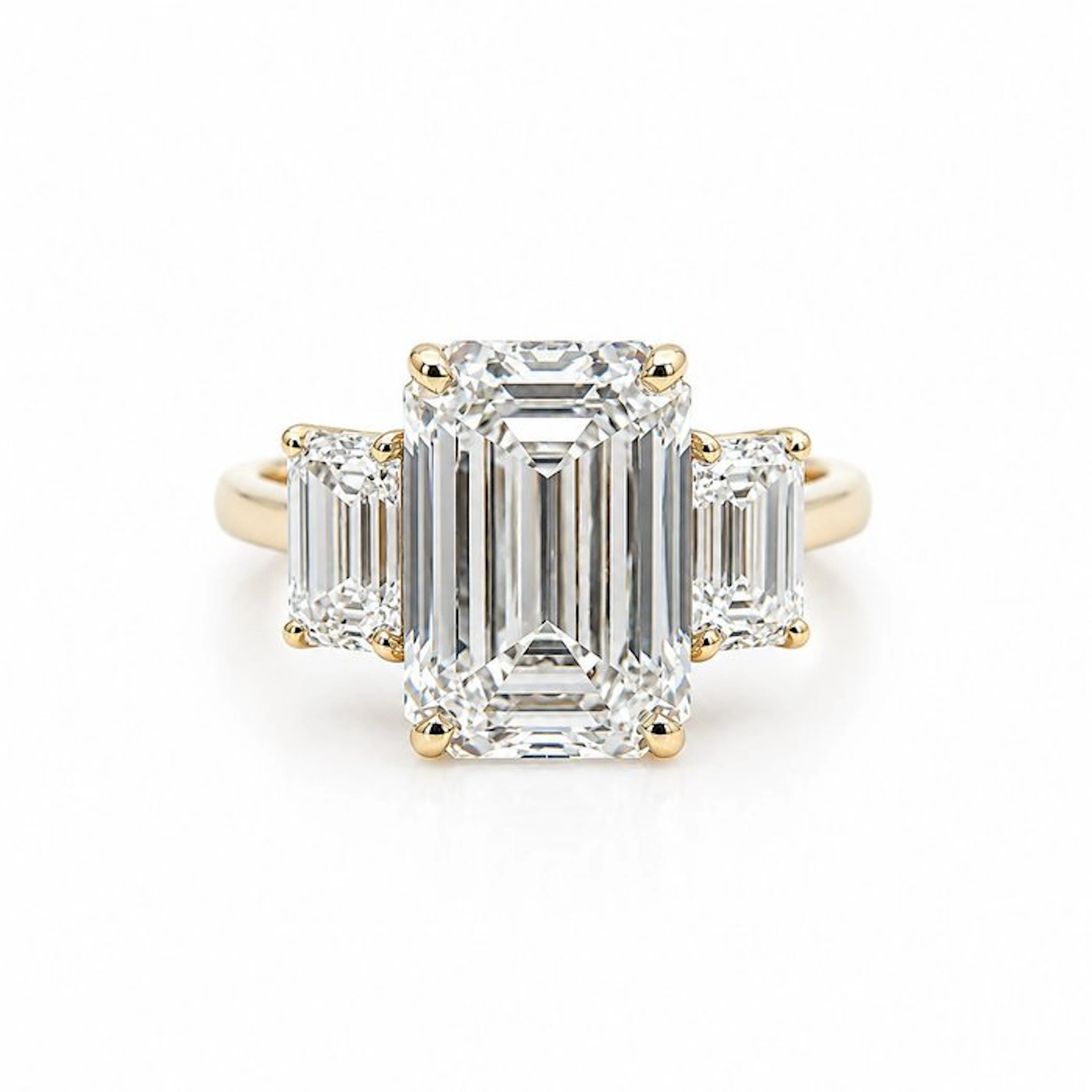Ring - 14 kt. Yellow gold - 9.05ct. tw. Diamond (Lab-grown) - Diamond