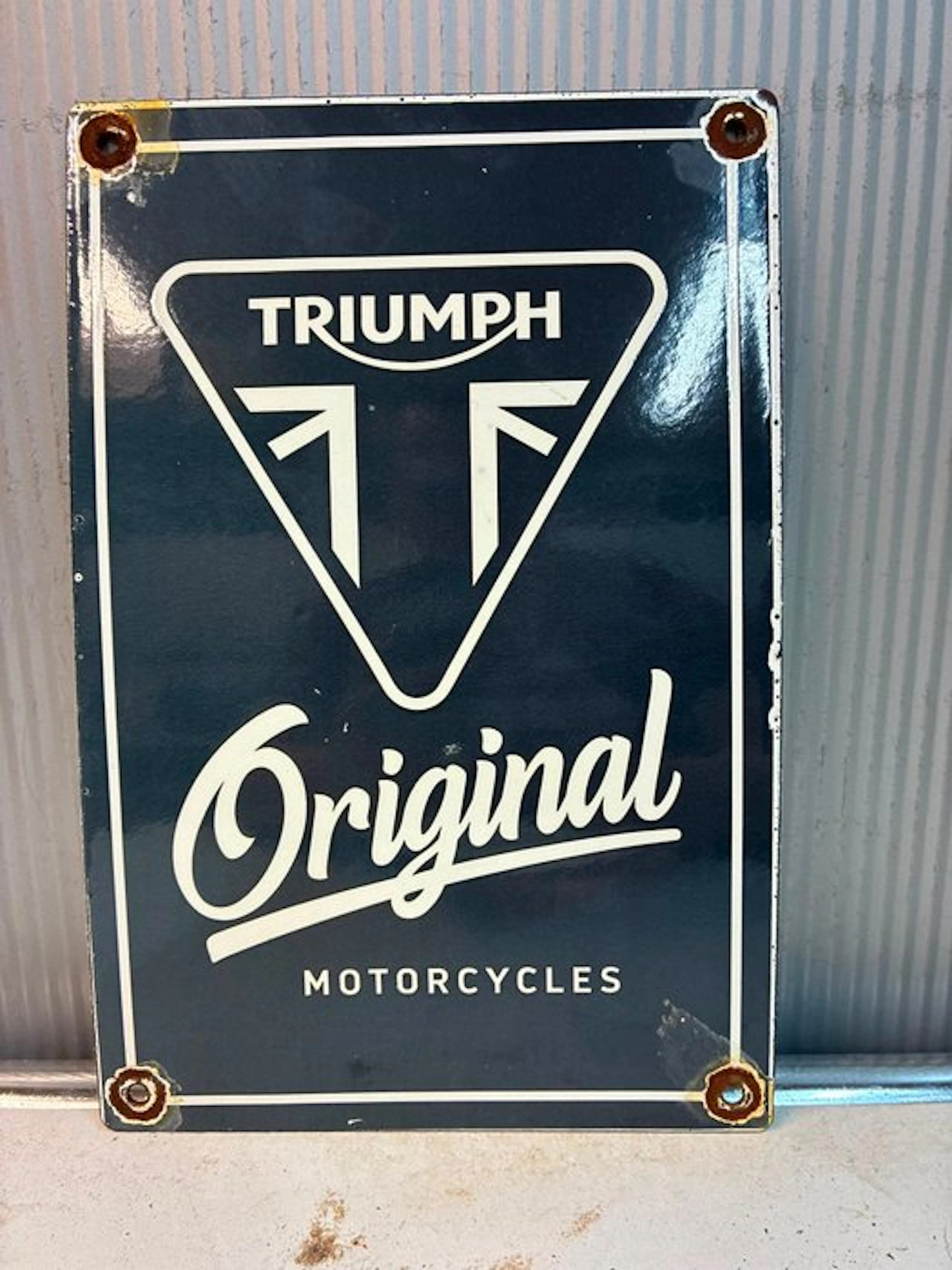 Triumph Original Motorcycles – Emaille Reclamebord - Enamel sign - Enamel