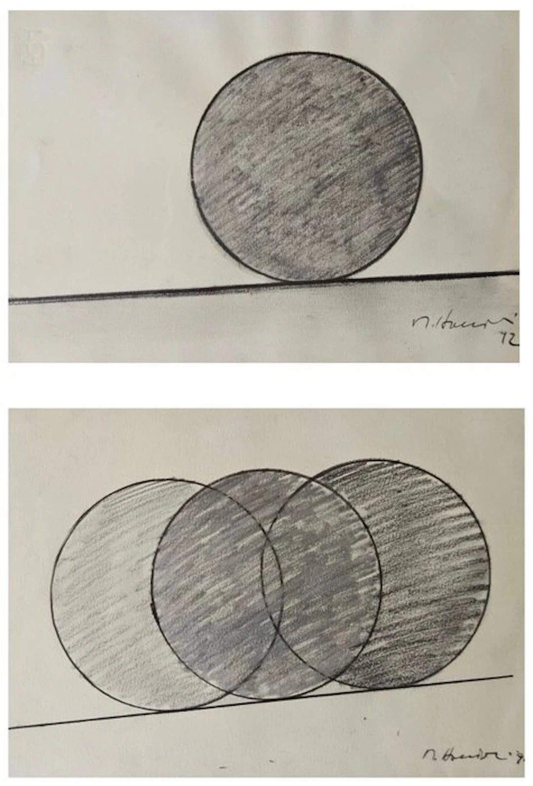 Mauro Staccioli (1937-2018) - Senza titolo (coppia di disegni)