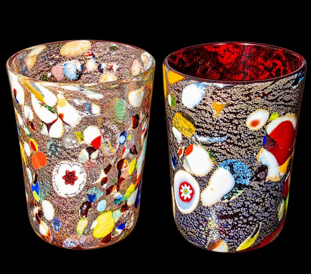 CC Zecchin Italy - Drinking glass (2) - Glass - Signed