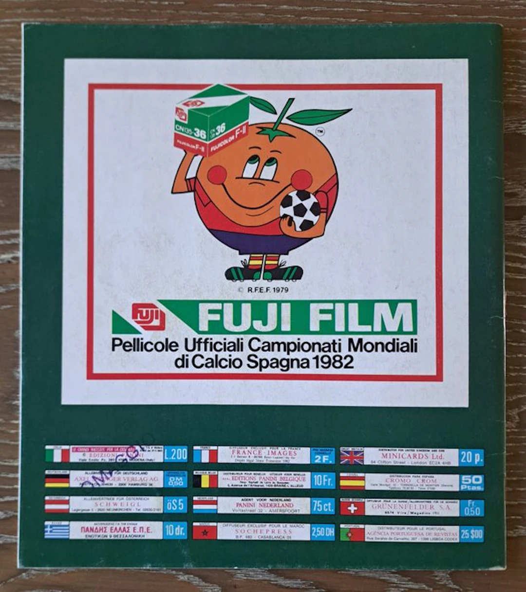 Panini World Cup España 82 - Italian Fuji Film Edition...