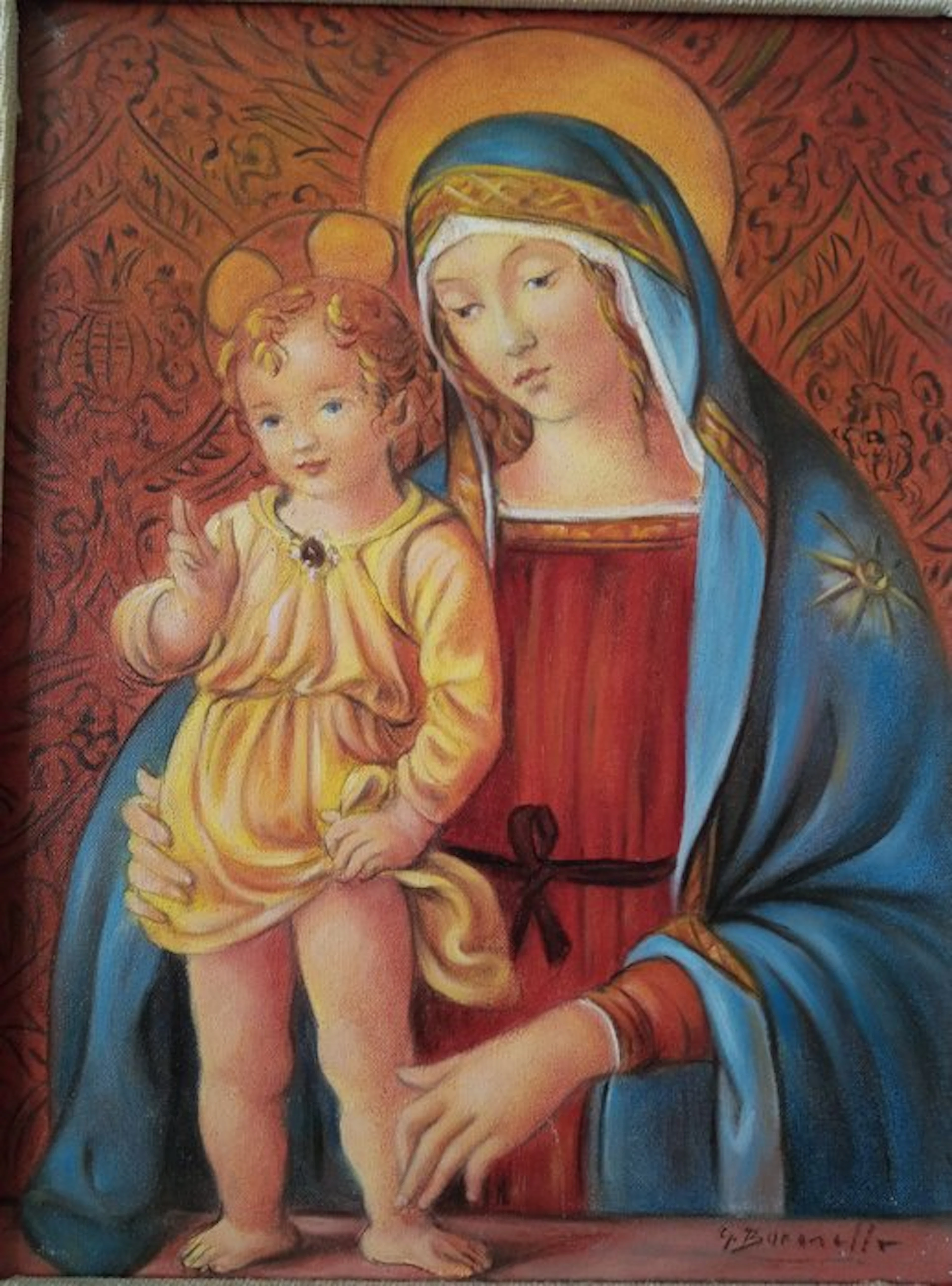 Gianni Baranello (1951), da Pinturicchio - Madonna con Bambino
