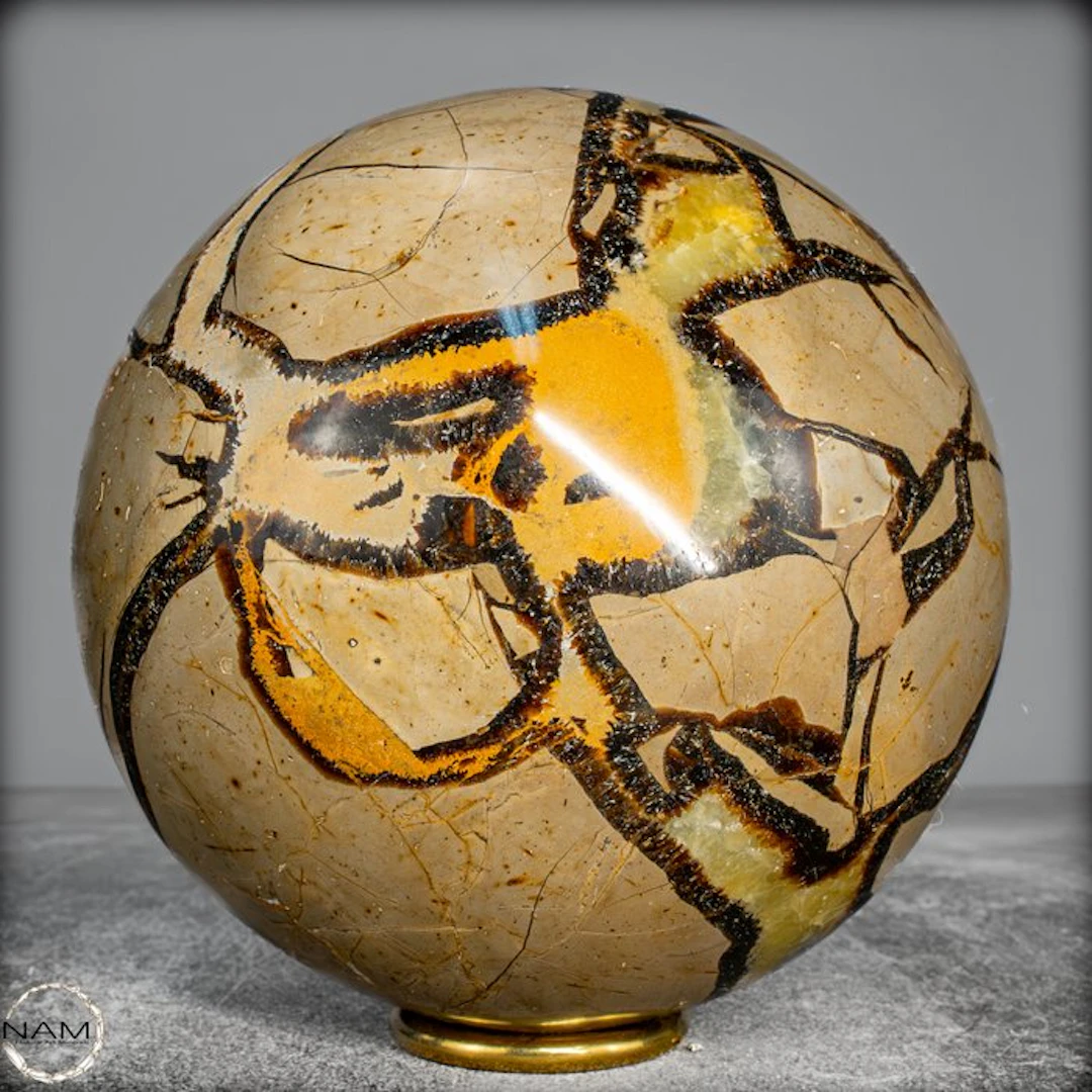 Natural Top Quality Big Septarian Sphere- 3065.43 g