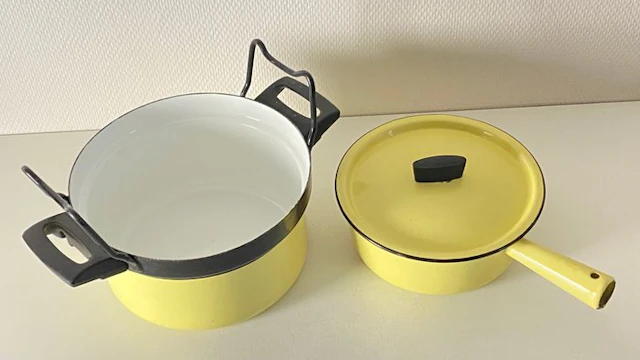 Aubecq - Casserole dish (2) - enameled steel